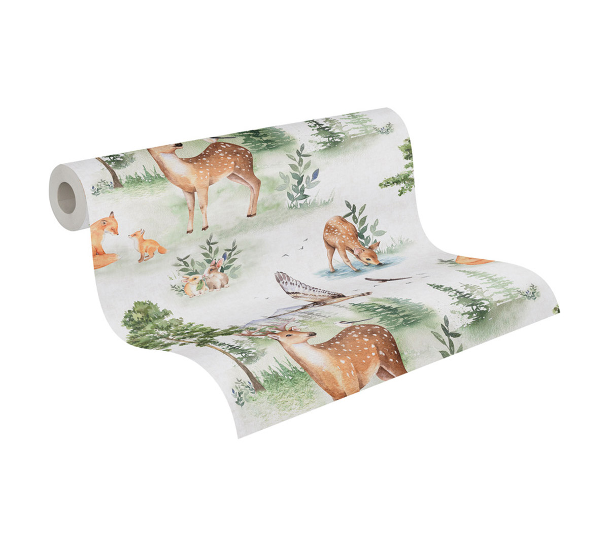 Papier peint Animaux de la Forêt naturel - Lilly & Luis d'A.S. Création AMB8 | Réf. AS-771721