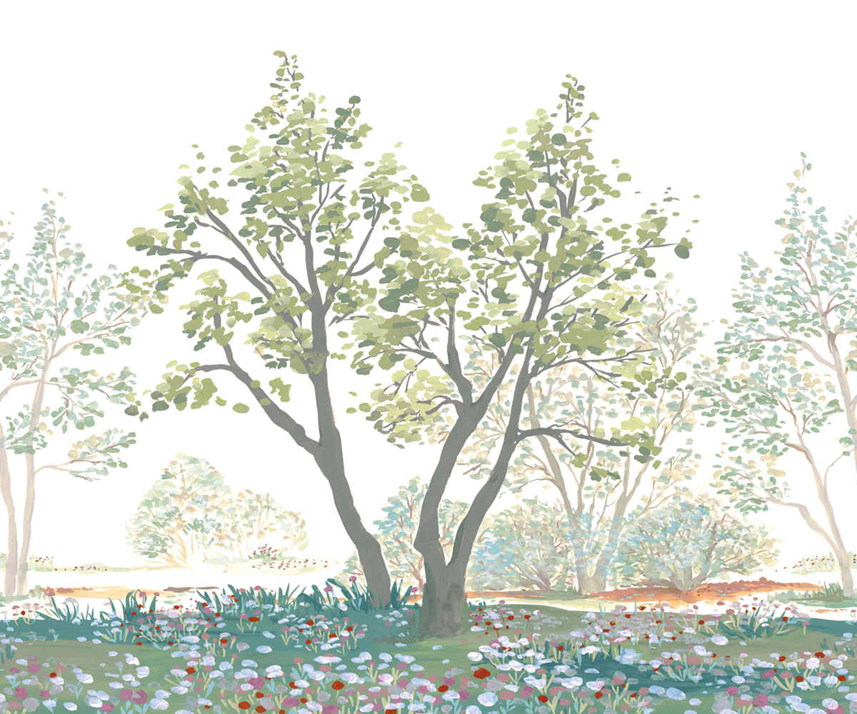 Papier peint panoramique Fôret Life Moment S vert 300X250 - Wonderwalls 2 de Casadéco | Réf. WDWD200077007