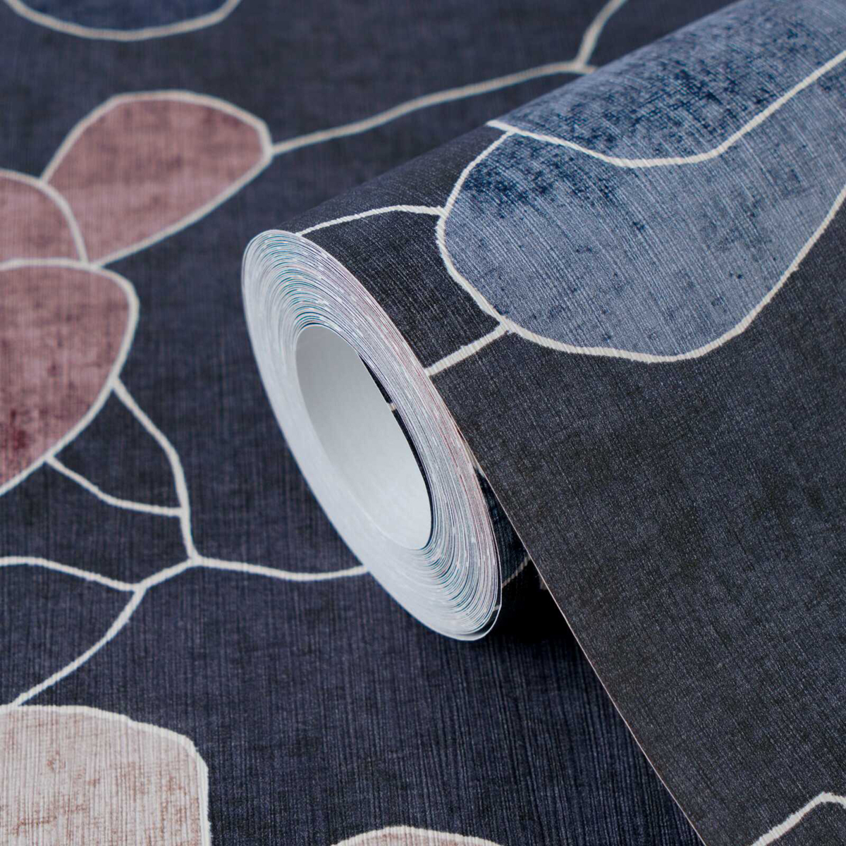 Papier peint Scandinave Fleurs Anémones bleu océan - Nordic Feeling d'A.S. Création ZOOM | Réf. AS-791474