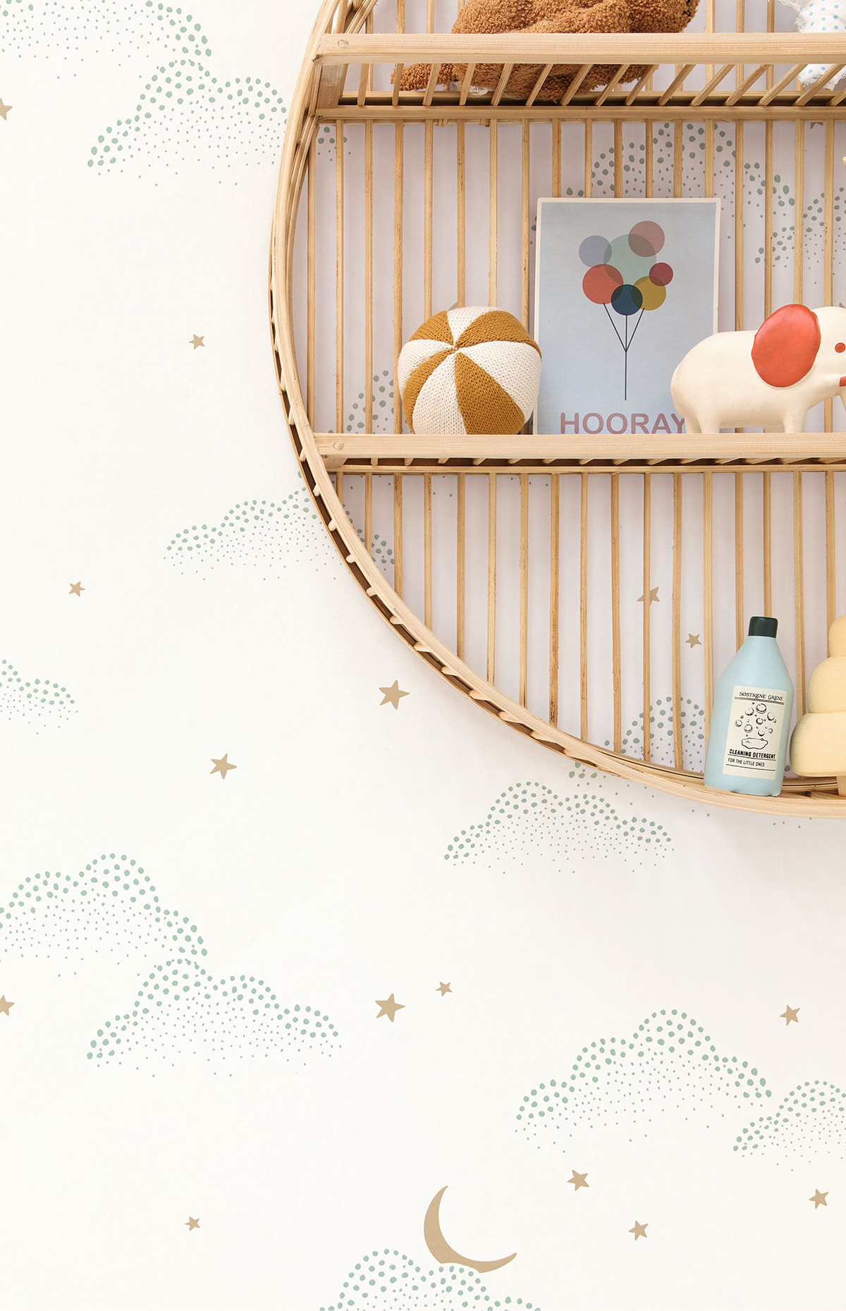 Papier peint Nuage S'Evader menthe - Autour du Monde de Casélio | Réf. ADM103487002