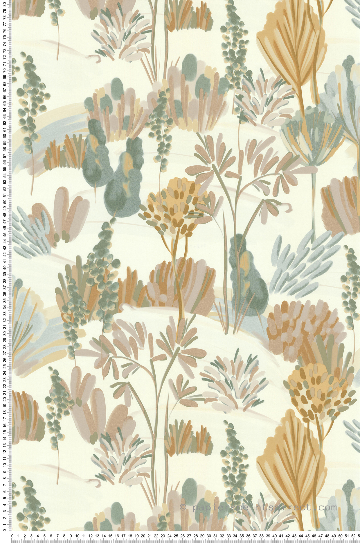 Papier peint Paysage Art Flanerie vert beige - Les Essentiels de Lutèce | Réf. LTC-51247604