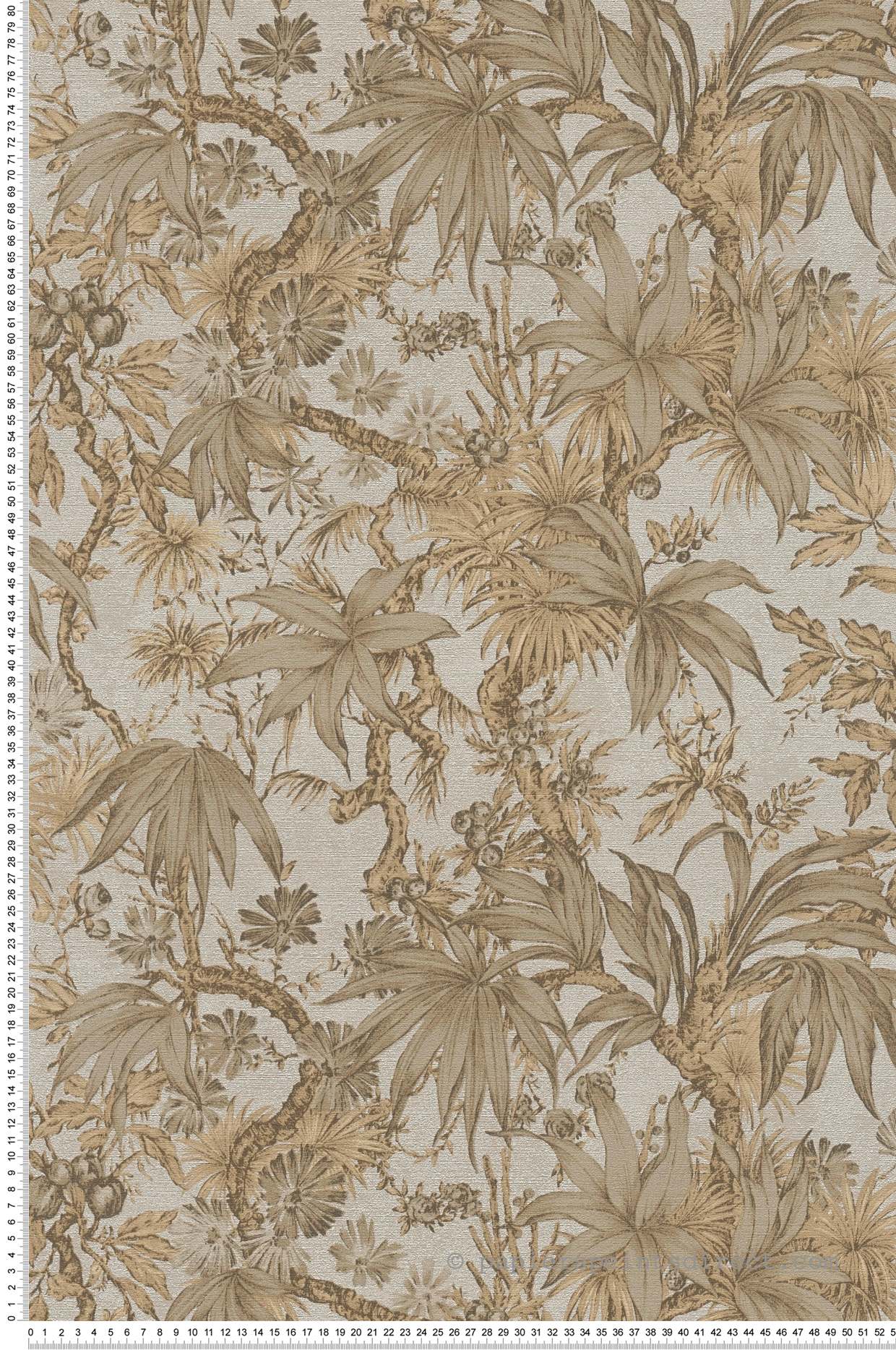 Papier peint Jungle Feuillage argenté brun - History of Art 2 d'AS Création | Réf. AS-790474