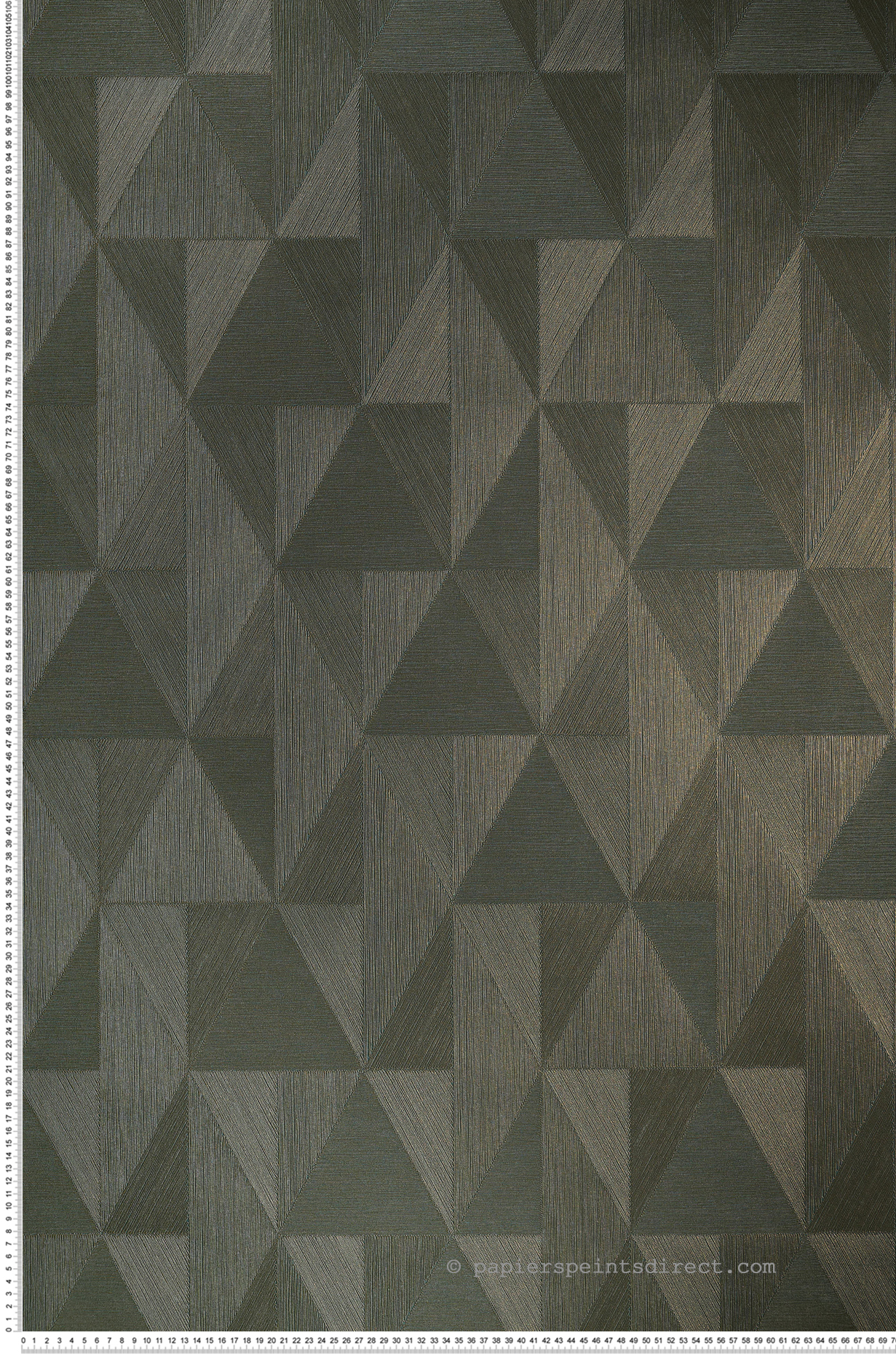 Papier peint Géométrique Parangon vert émeraude doré - Métal de Casamance | Réf. CAS-75771120