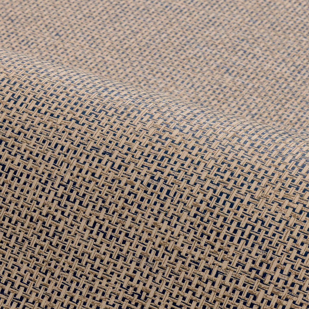 Papier peint Effet Toile Tissée Vannora ficelle doré - Tressora de Casamance | Réf. CAS-76921834