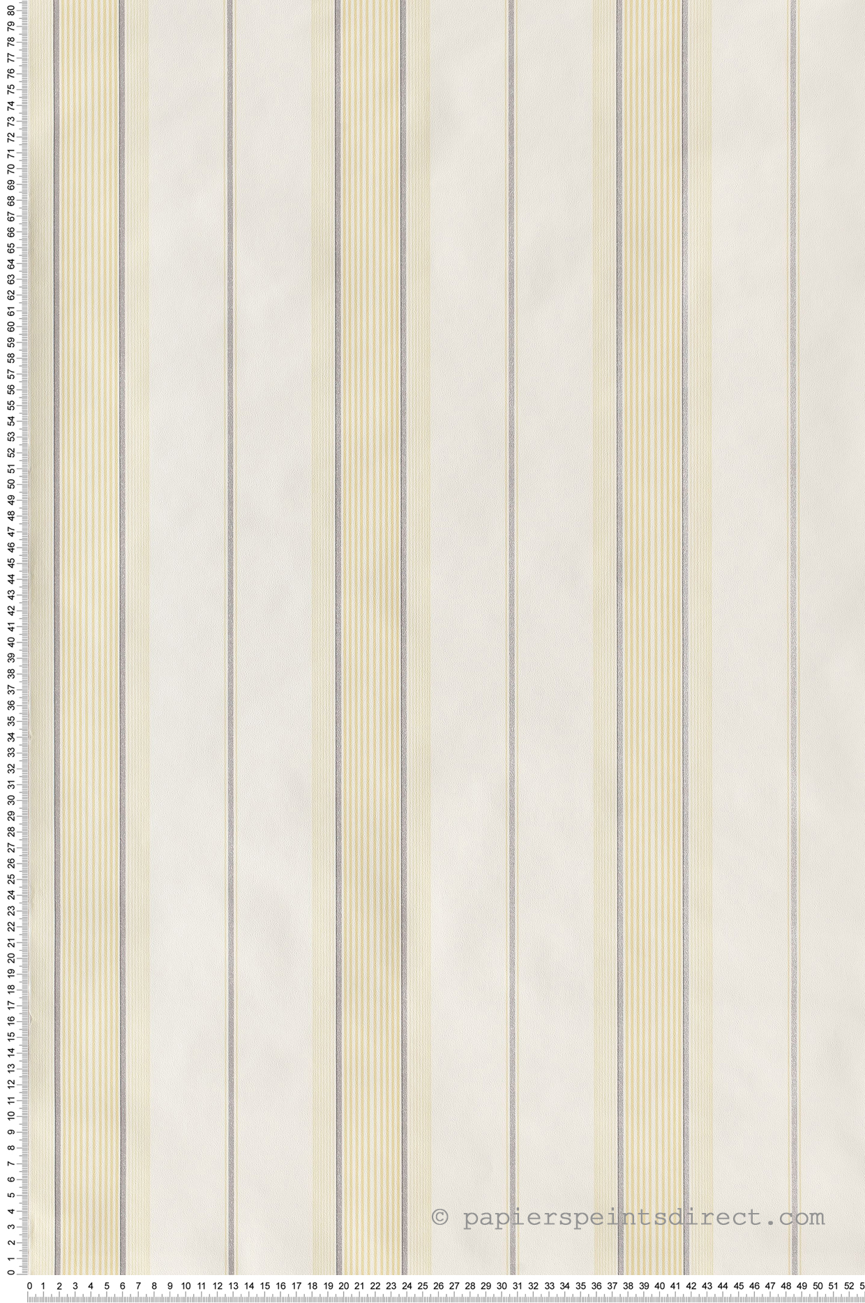 Papier Peint Rayures fines irrégulières jaune-gris - Jeux de rayures 2 de Lutèce  | Réf. LTC-G67578