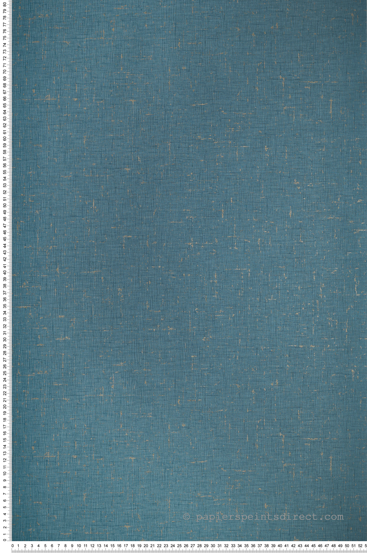 Papier peint Uni Gaze Coton Métal bleu canard doré - Golden Age de Casélio | Réf. GAG103776231