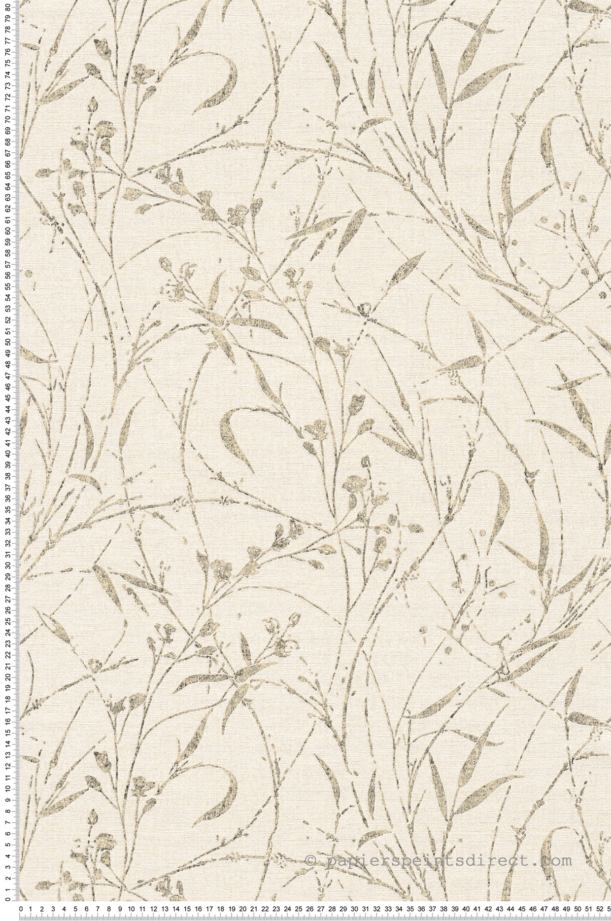 Papier peint Botanique Feuillage anthracite beige irisé - Vibes & Styles d'A.S. Création | Réf. AS-790041
