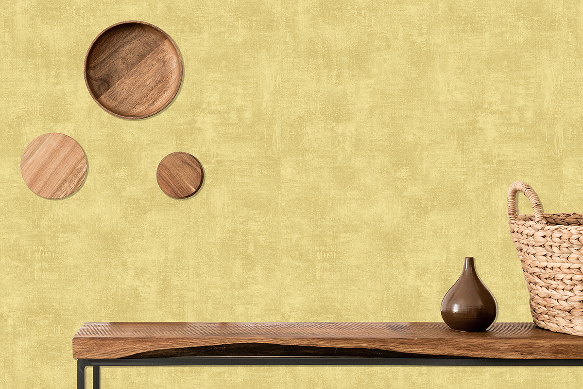 Papier peint Faux Uni jaune - Eden d'Ugépa | Réf. UGP-M30602