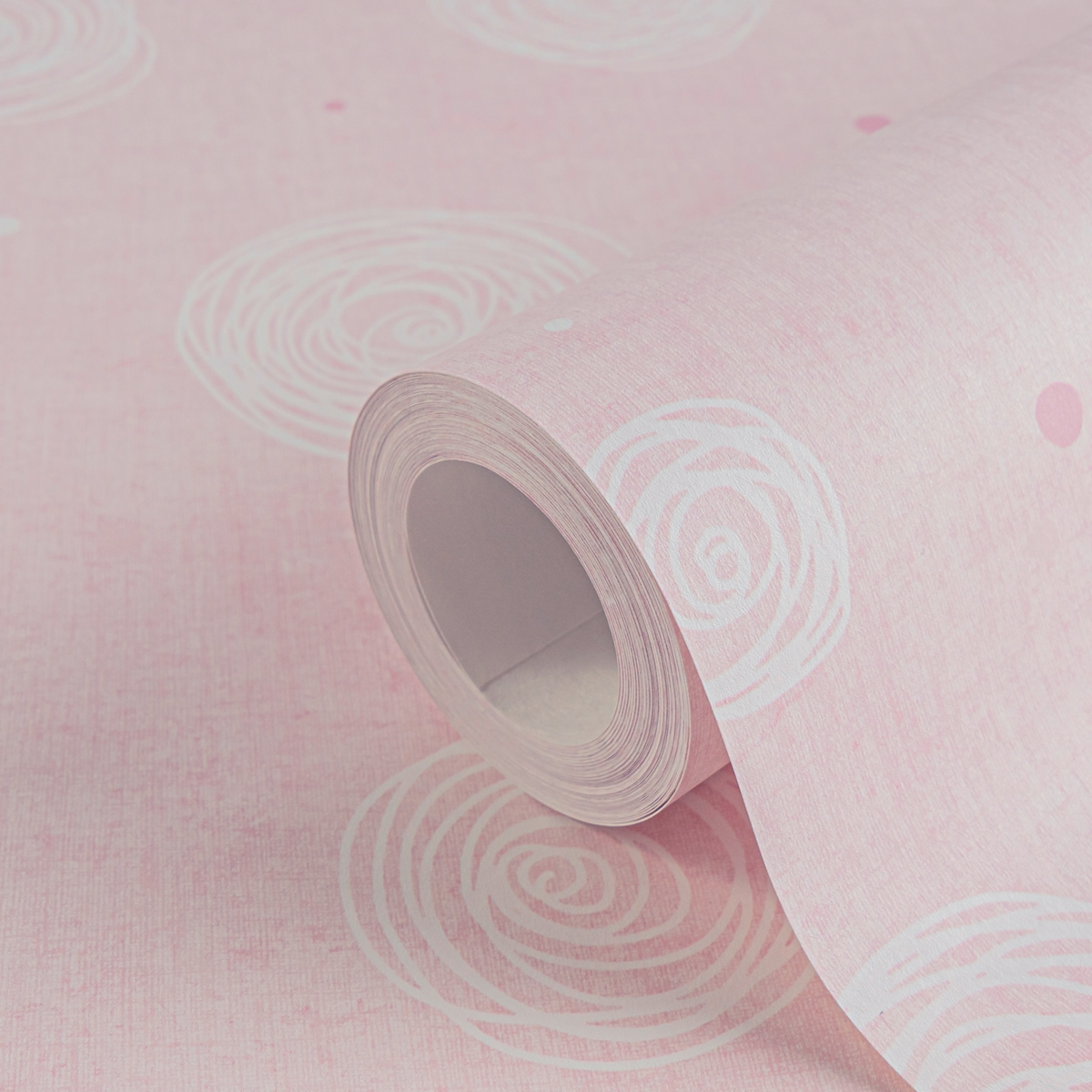 Papier peint Rond Bébé rose pâle - Lilly & Luis d'A.S. Création AMB7 | Réf. AS-771392