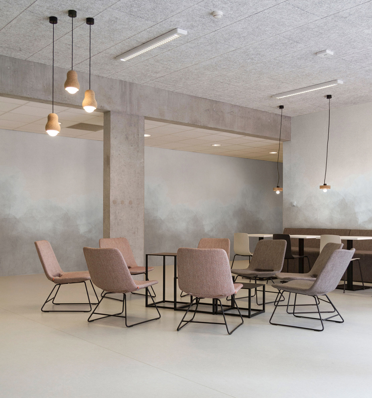 Papier peint panoramique Abstrait Foggy Filament marron - Papier Peint Komar Infinity 2