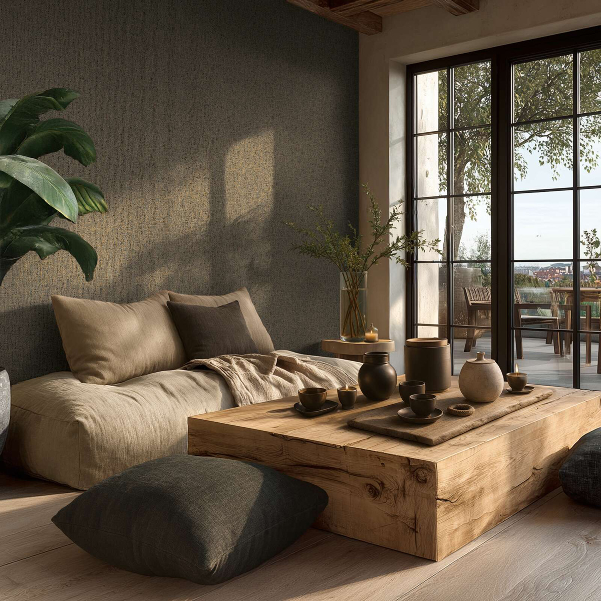 Papier peint Paille Tressée gris taupe - Vibes & Styles d'A.S. Création AMB2| Réf. AS-791124