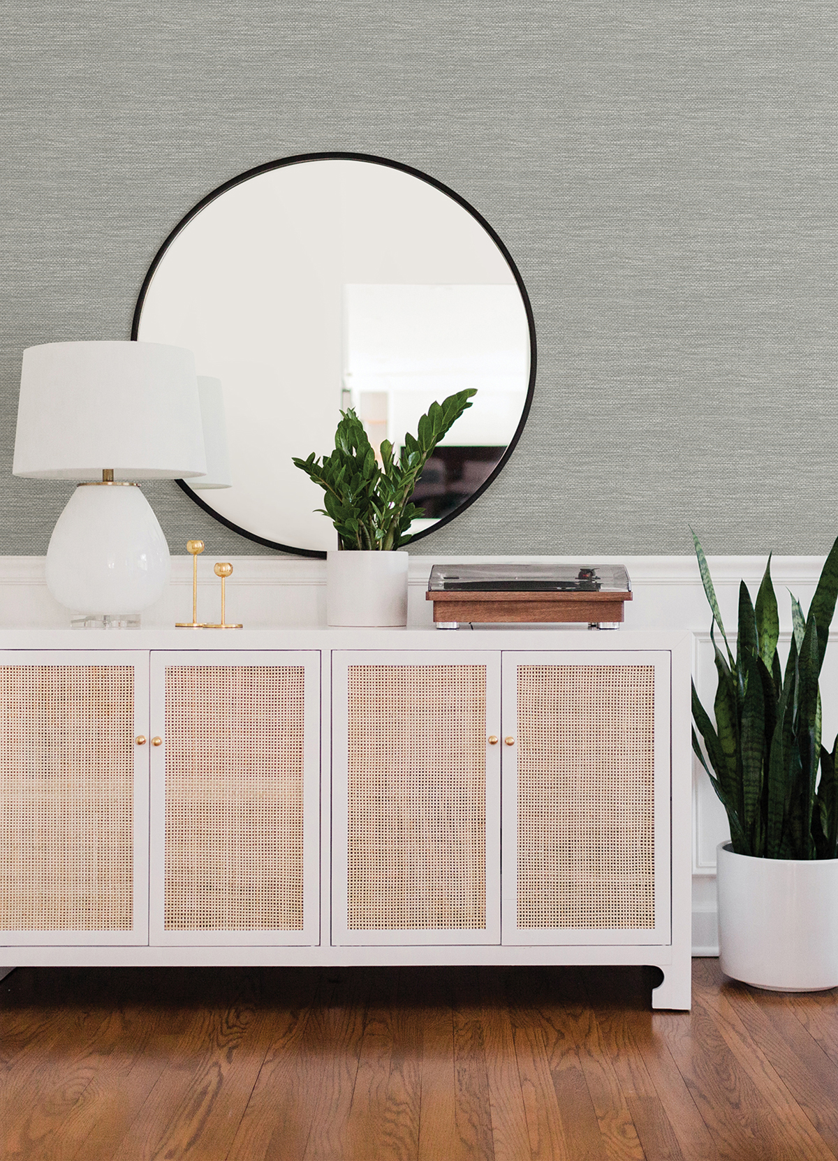 Papier peint Faux Uni Paille Japonaise Malin gris - Delicatesse de Lutèce AMB2 | Réf. LTC-FD26562