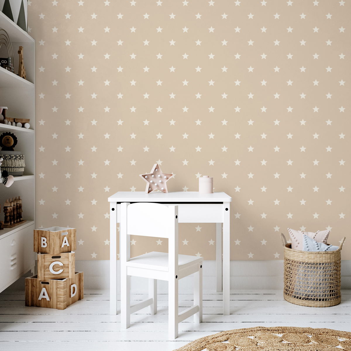 Papier peint Étoile Uniforme beige - Imagine de Lutèce AMB2 | Réf. LTC-DL27581
