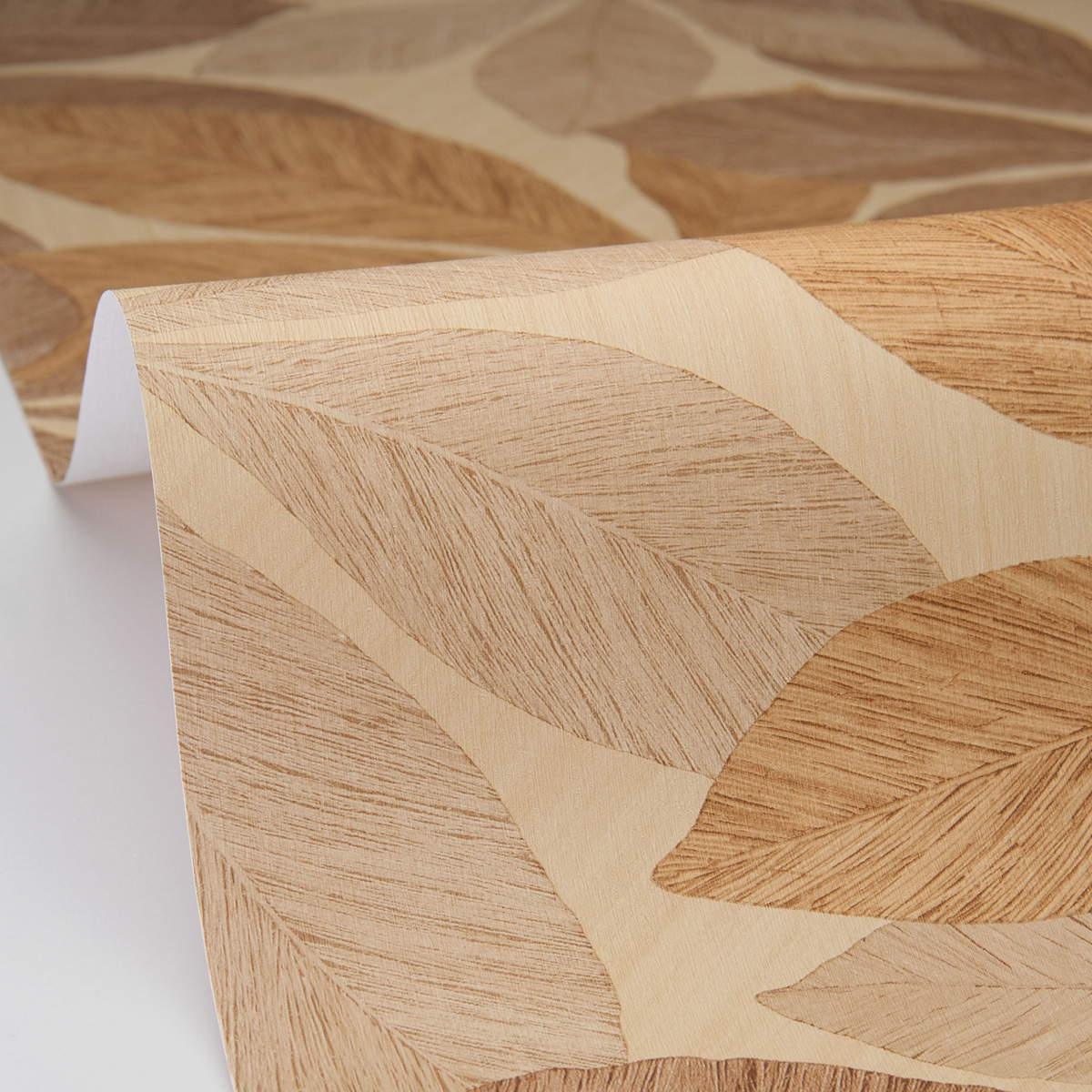 Papier peint Feuillage Lignaria brun beige - Woodline de Casélio AMB1| Réf. WOD106831026