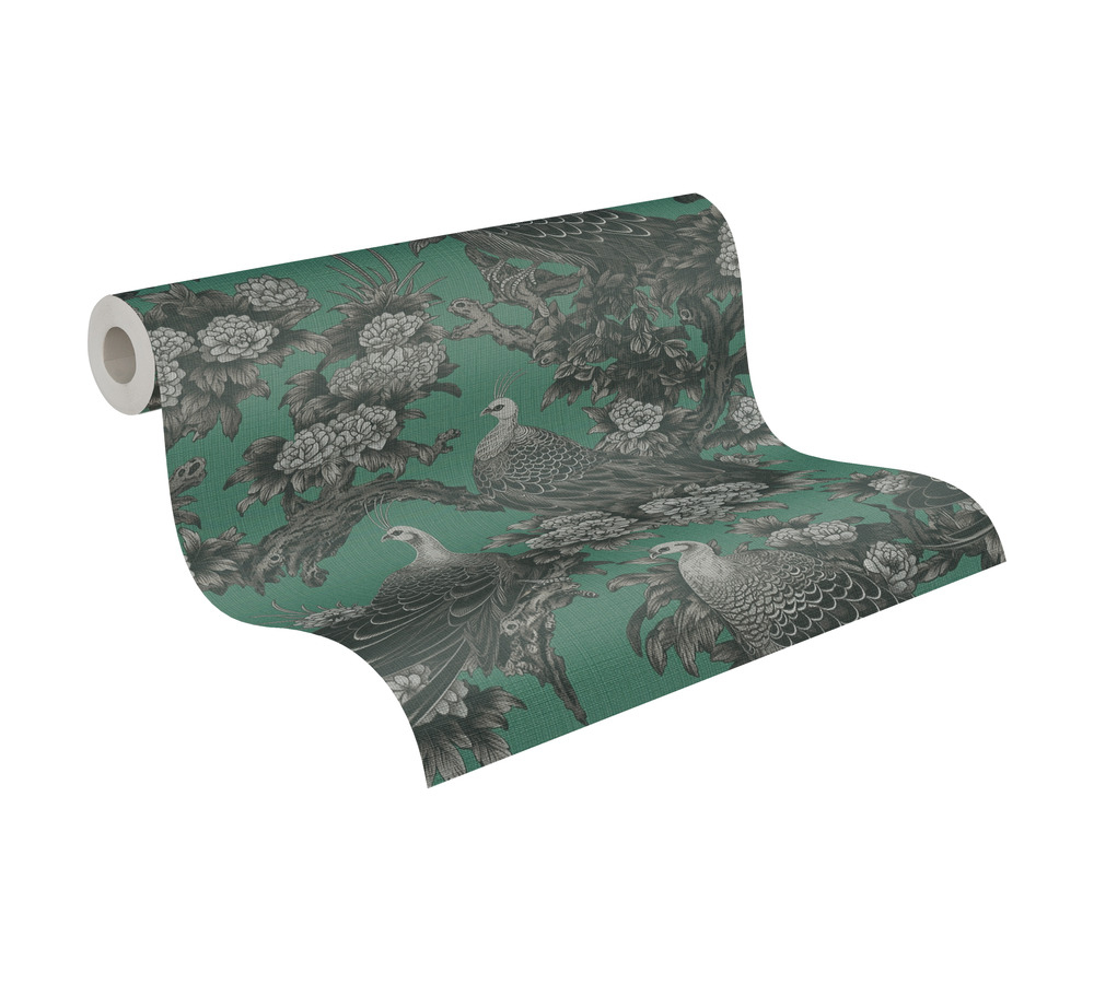 Papier peint Jardin Paon vert sapin - Metropolis Michalsky 6 de Livingwalls ROLL | Réf. AS-399822