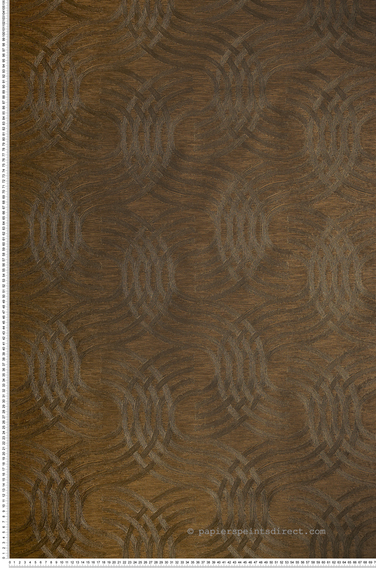 Papier peint Mouvement Auraria noir doré - Métal de Casamance | Réf. CAS-75792650