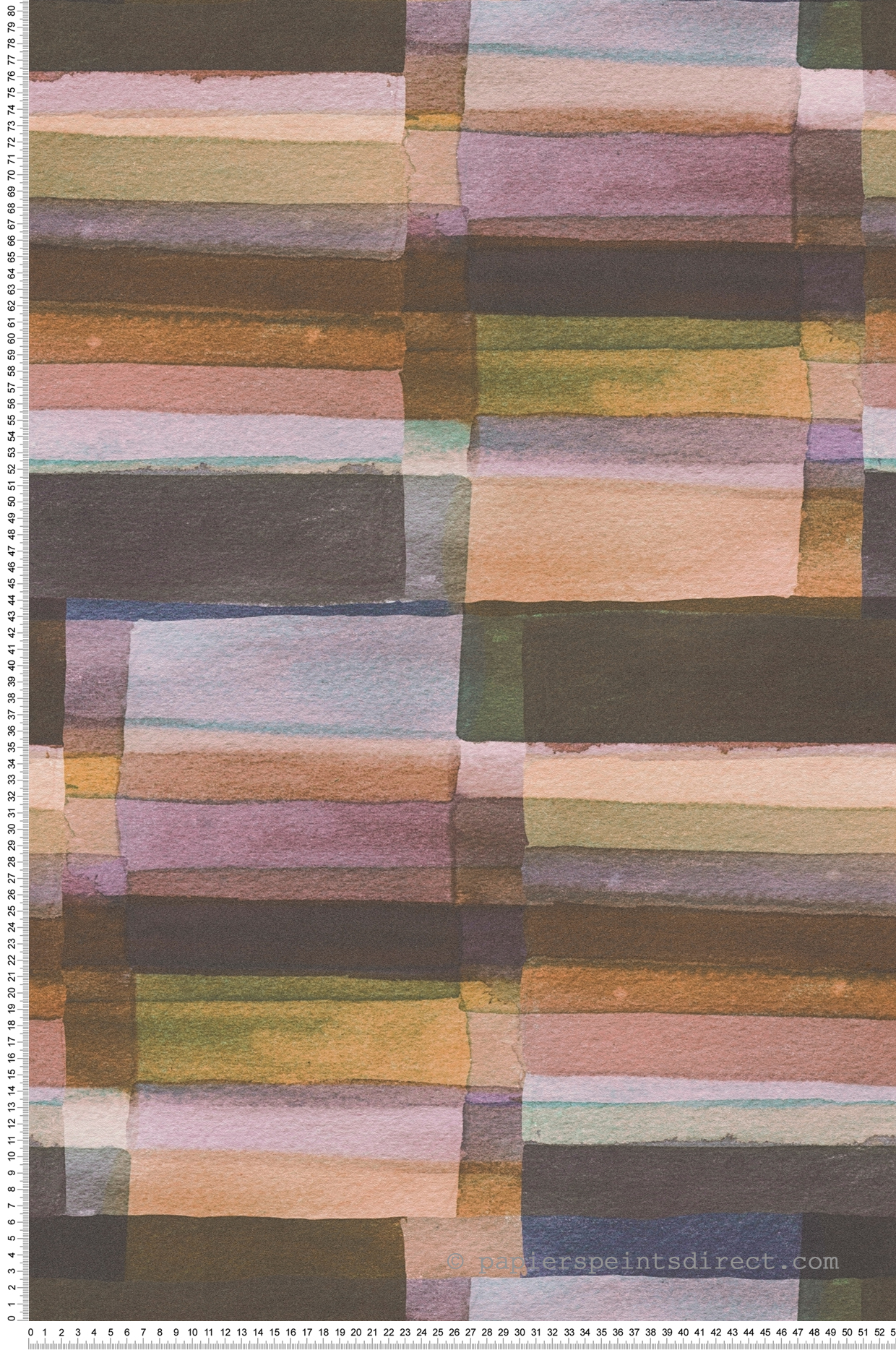 Papier peint Géométrie Aquarelle multicolore vert - Anna D'Andrea d'A.S. Création | Réf. AS-782252