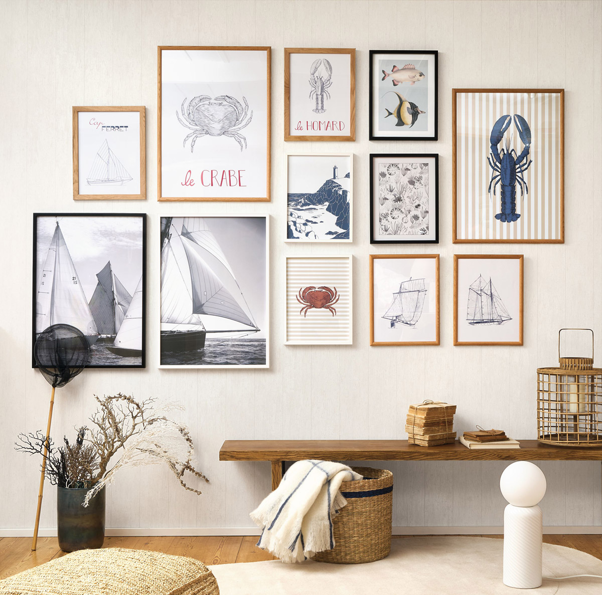 Affiche Coraux Sous l'Océan 50x70 noir et blanc - Seaside de Casadéco | Réf. SEAS201679904