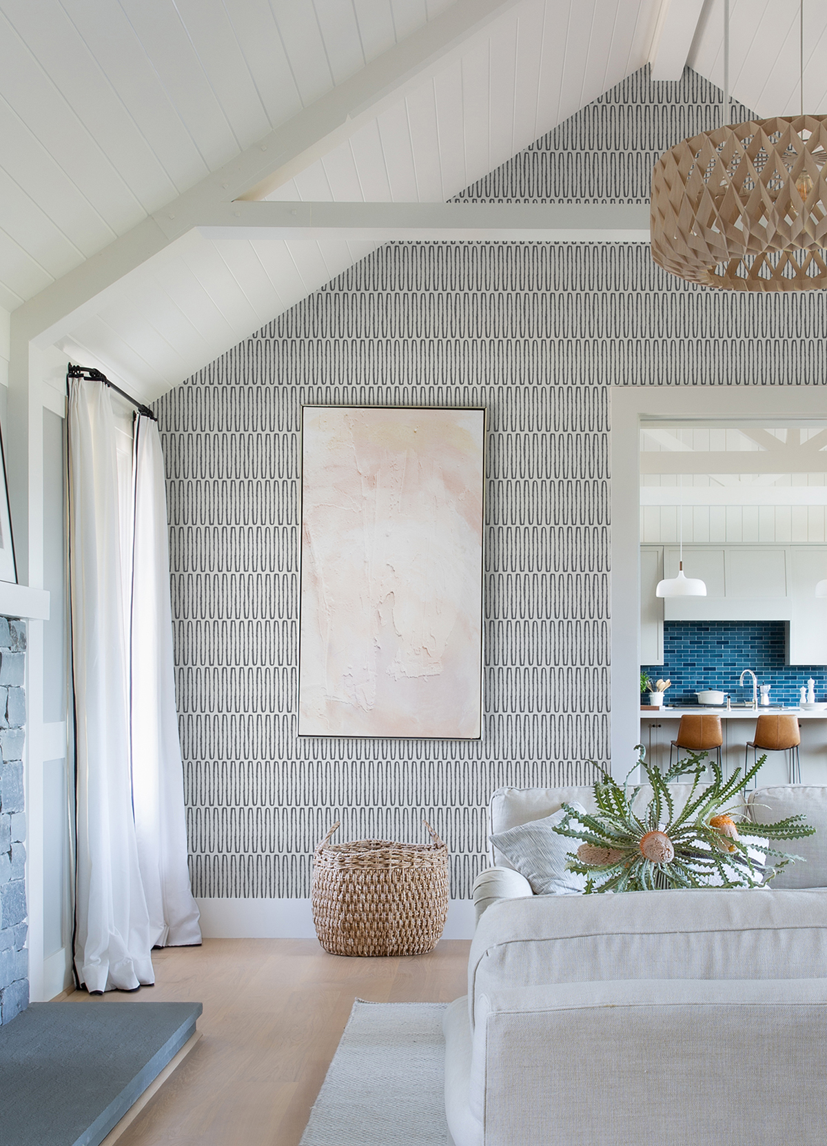 Papier peint Zig Zag Lars gris poivre - Delicatesse de Lutèce AMB2 | Réf. LTC-FD26501