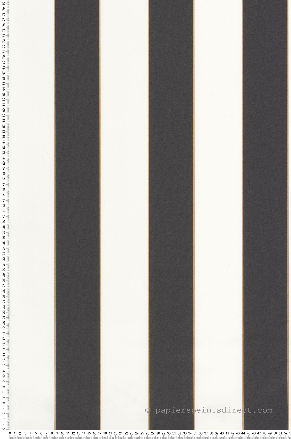 Papier peint Rayures Golden Lines noir blanc or - Basics de Casélio | Réf. BAI101072092