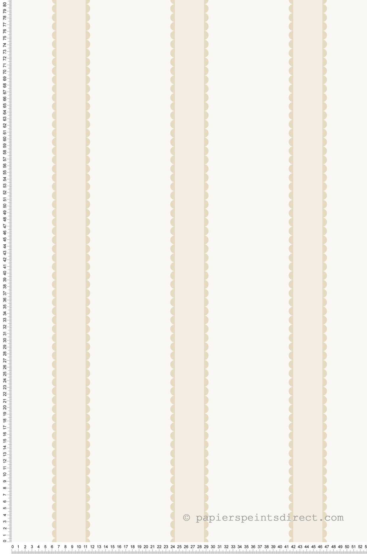 Papier peint Rayure Happy Feston beige - Happy Kids Club de Casélio | Réf. HKC107610143