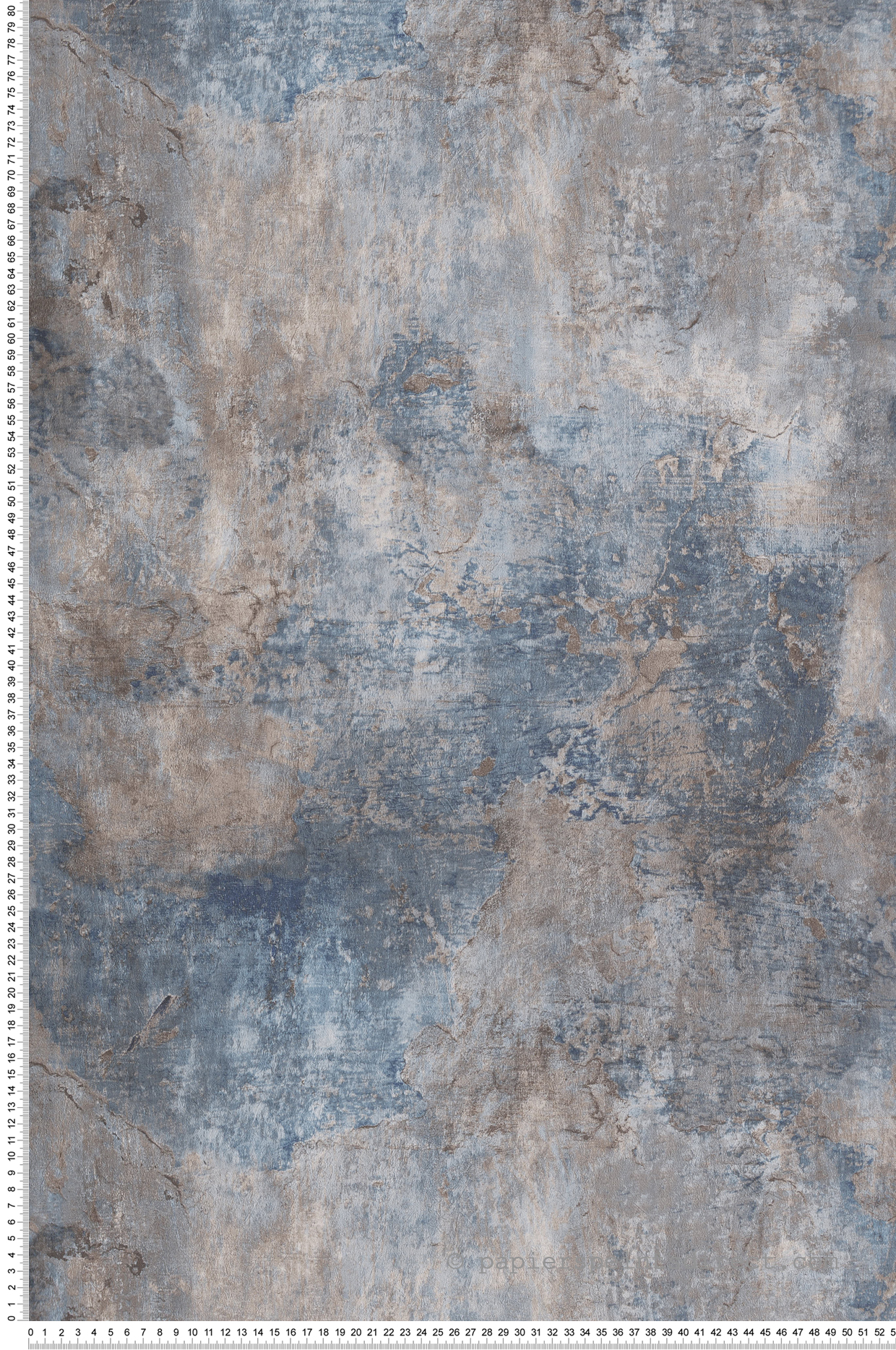 Papier peint Béton Ciré bleu taupe  - Rêverie de Montecolino | Réf. MC-191701