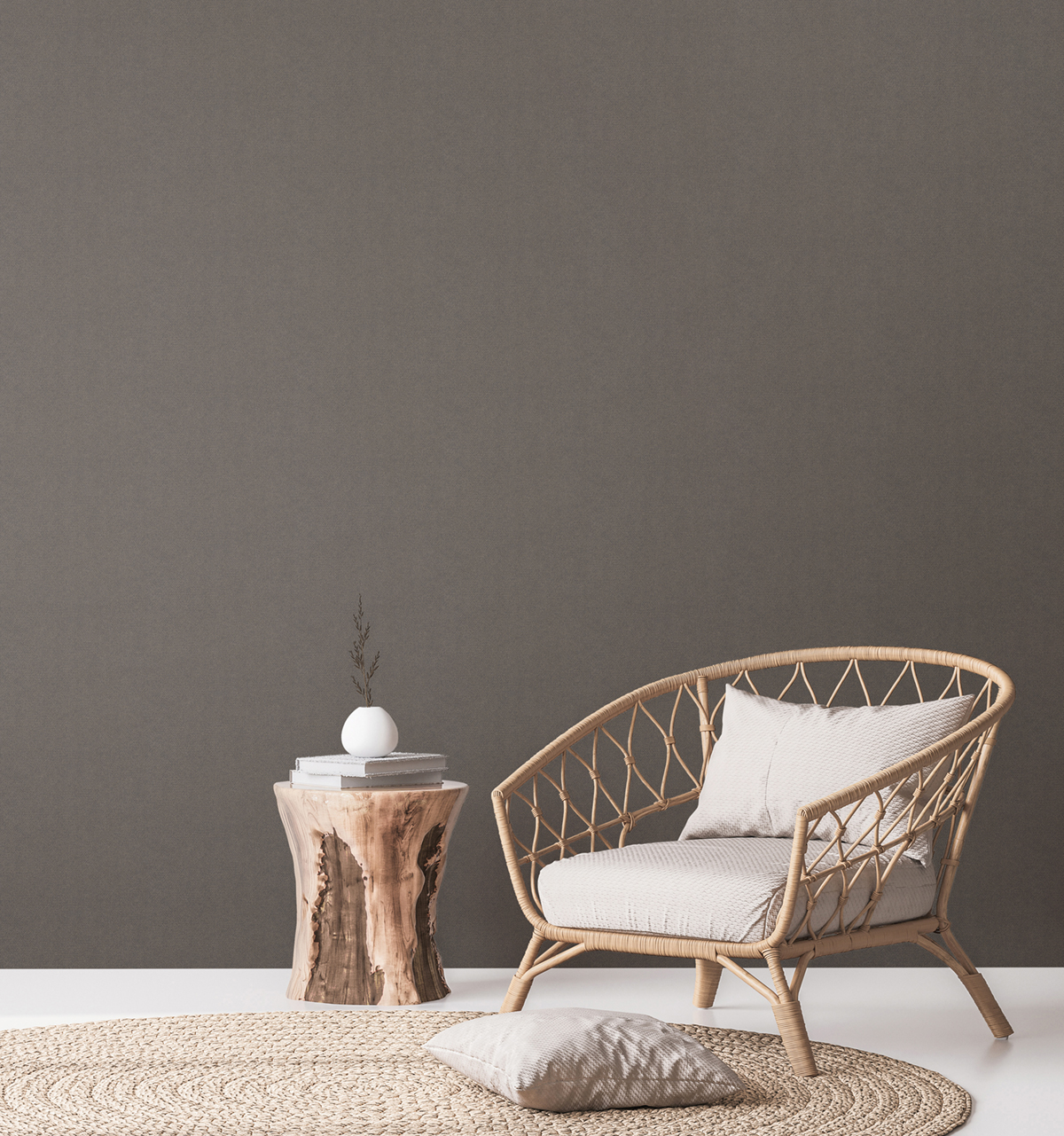 Papier peint Faux Uni Tacheté anthracite doré - Natural Living d'A.S. Création | Réf. AS-386623