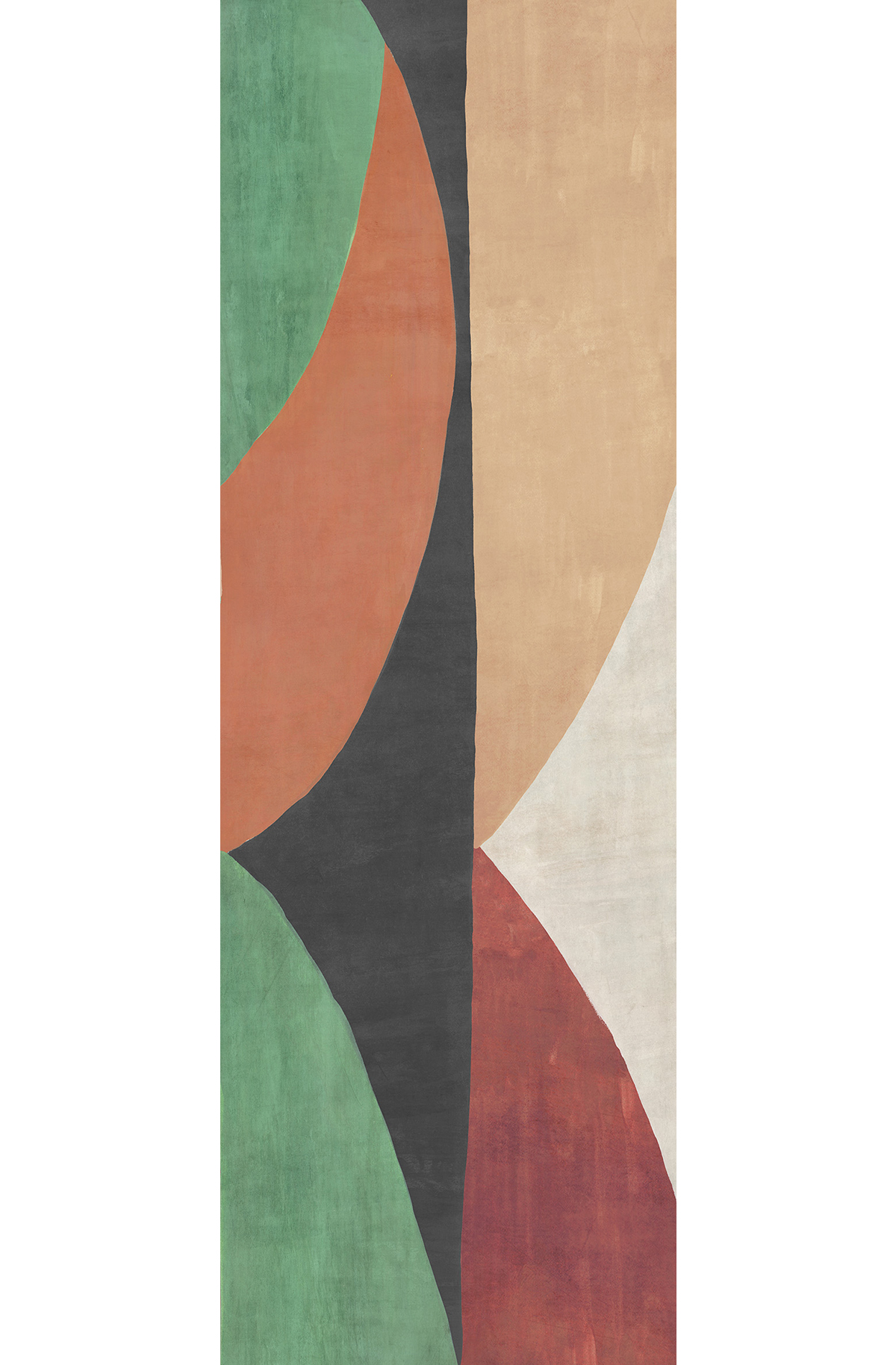 Papier peint panoramique Fresque Arrondie Luana vert - A H260 - Amani de Masureel | Réf. MAS-DGAMA3021-260