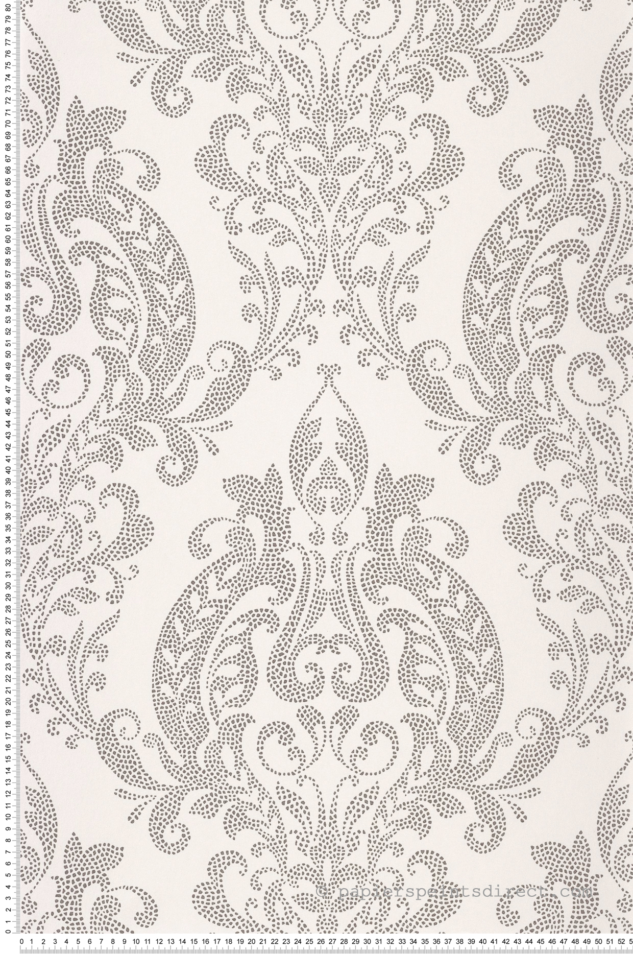 Papier peint Damassés Baroques Quintessence beige nacré - Elixir de Casadéco | Réf. EXIR201991973
