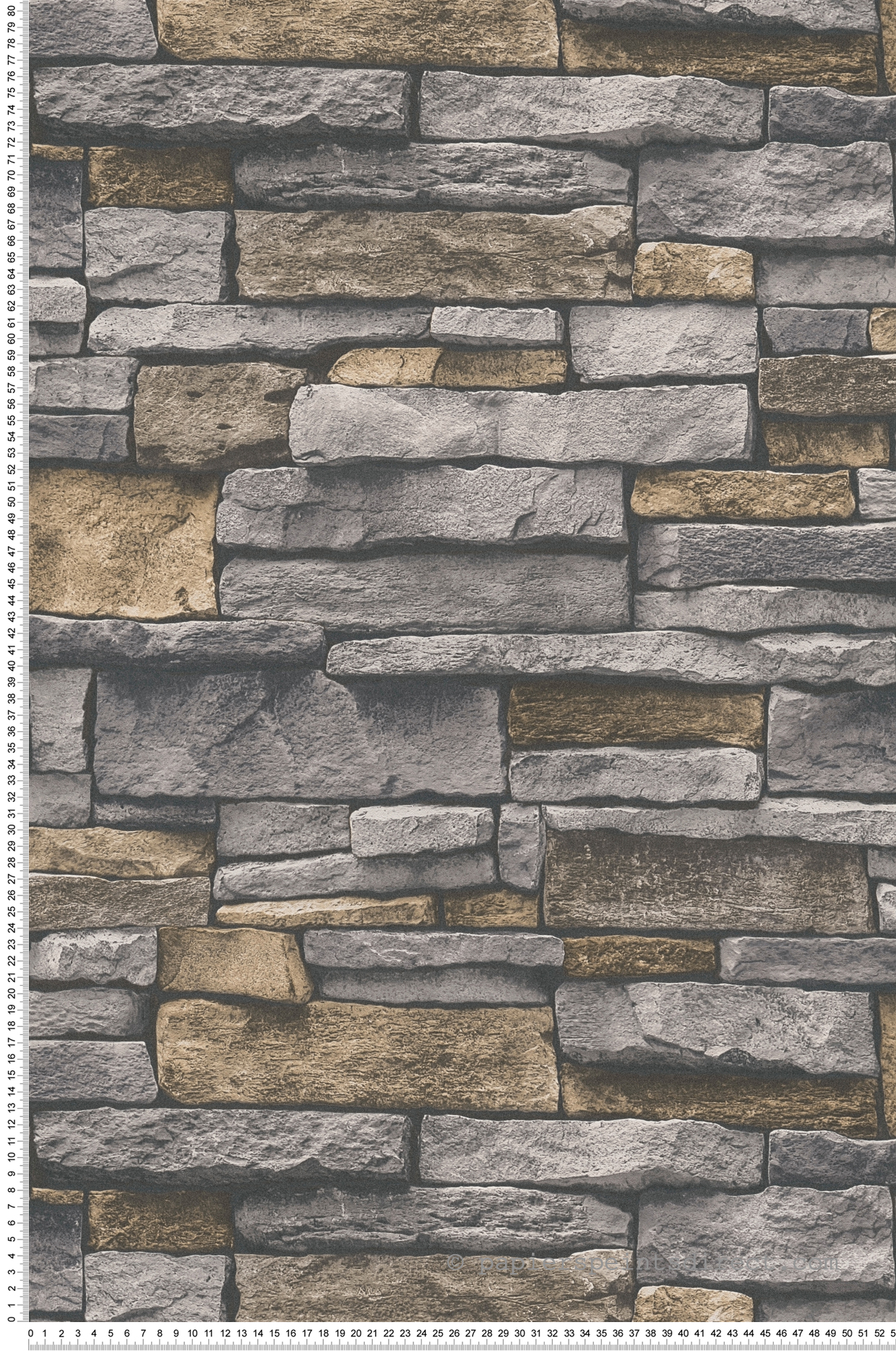 Papier peint Mur de Pierre Plate gris beige - Elements 2 d'A.S. Création | Réf. AS-388131