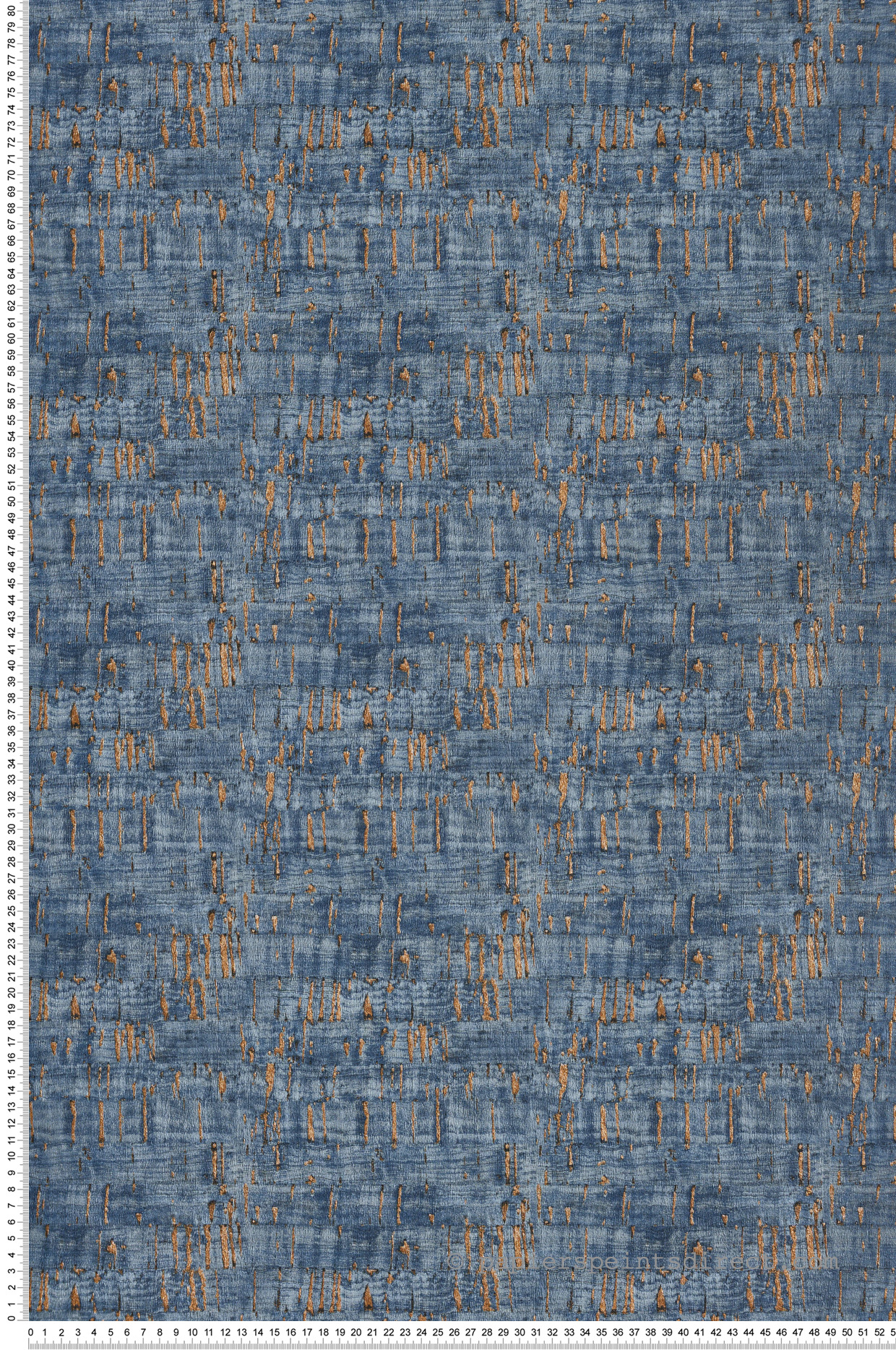 Papier peint Ecorce Liège bleu foncé doré - Shamal de Montecolino | Réf. MC-NHW1031