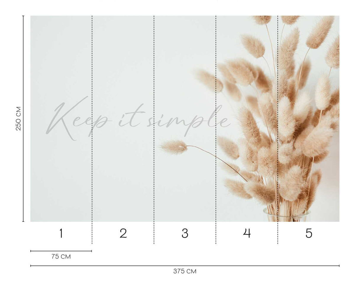 Papier peint panoramique Lagurus Keep It Simple - Wall Love d'A.S. Création REGLE | Réf. DD129613