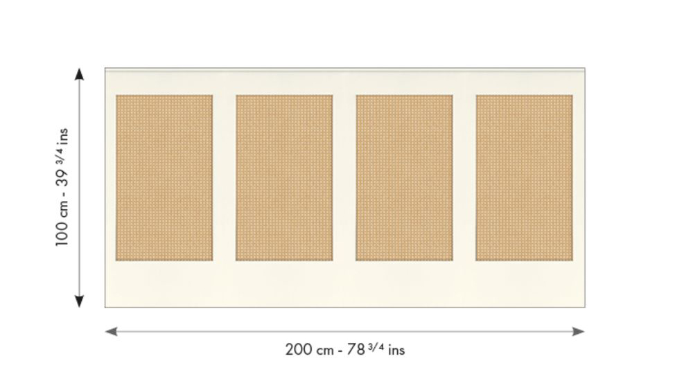 Papier peint Soubassement Cannage en Rotin S blanc cassé - Reliefs de Casélio RAPPORT | Réf. RLF106230007