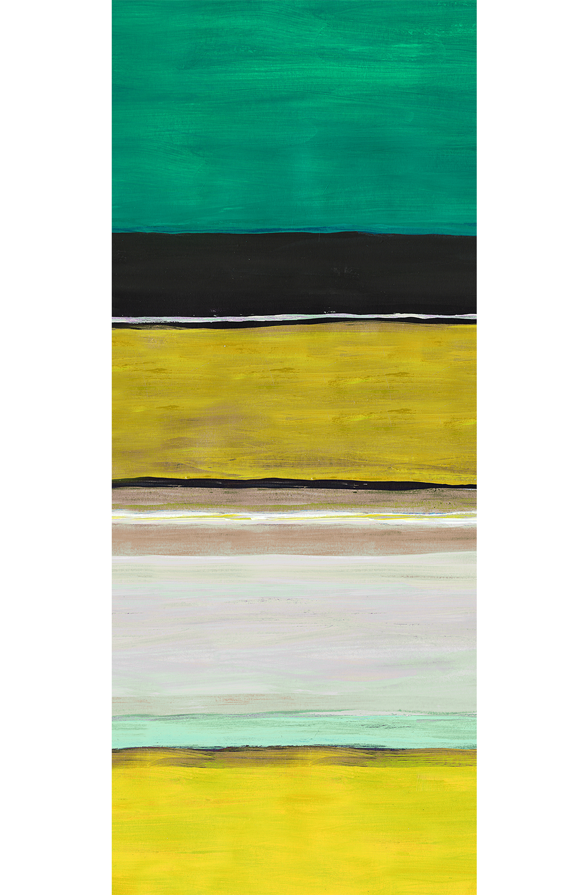 Papier peint panoramique Bande Abstraite Terava jaune - B H260 - Wall Designs IV de Masureel | Réf. MAS-DG4TER1012-260