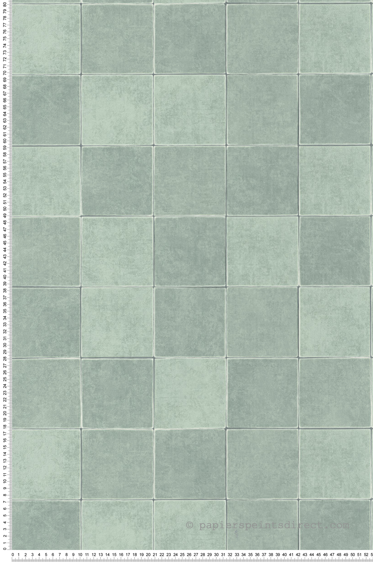 Papier peint Carrelage Zellige vert céladon - Minerals de Casadéco | Réf. MNRL88107243