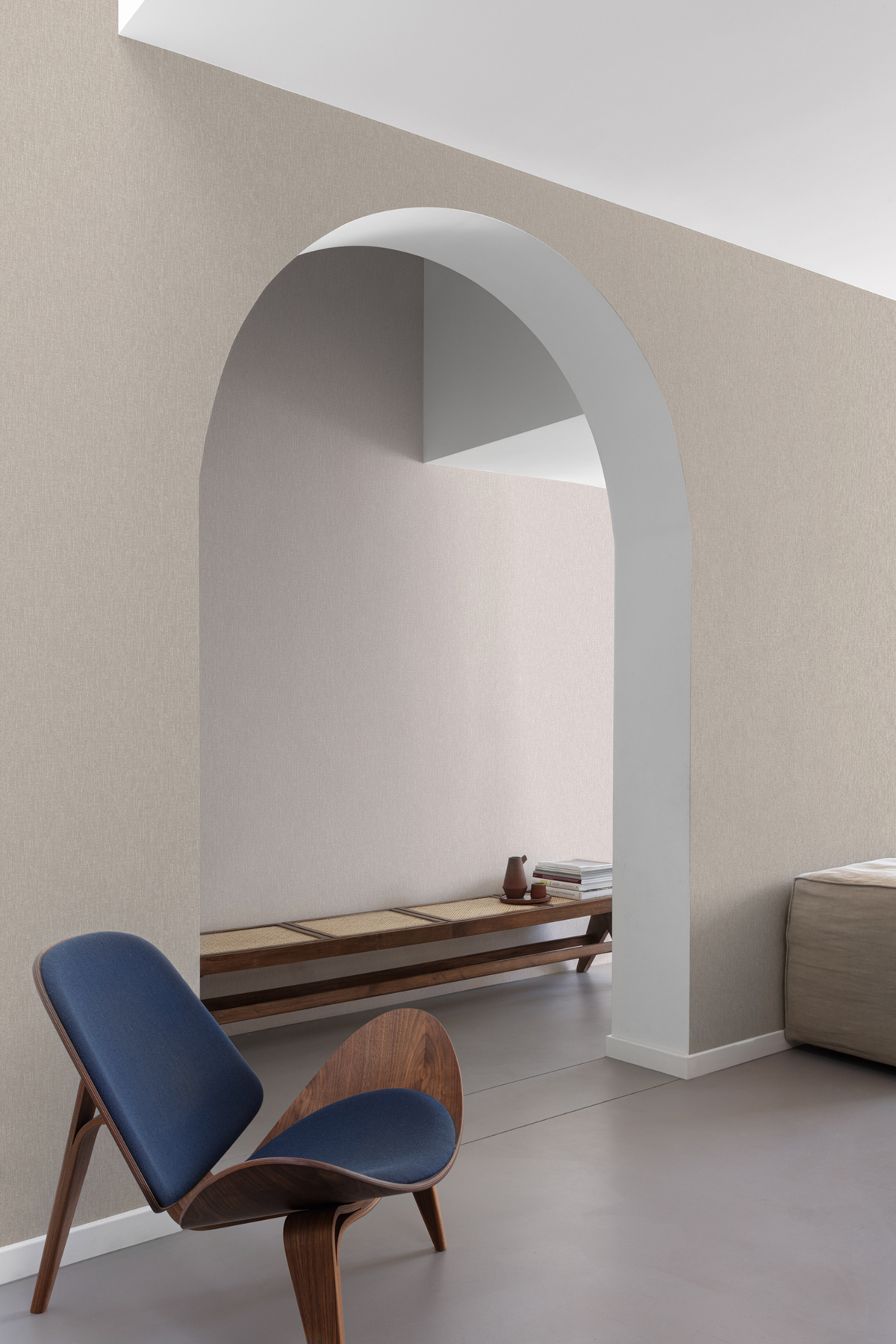 Papier peint Uni Tissé pierre - Pure & Protect - Ambiente de Montecolino | Réf. MC-AT1012