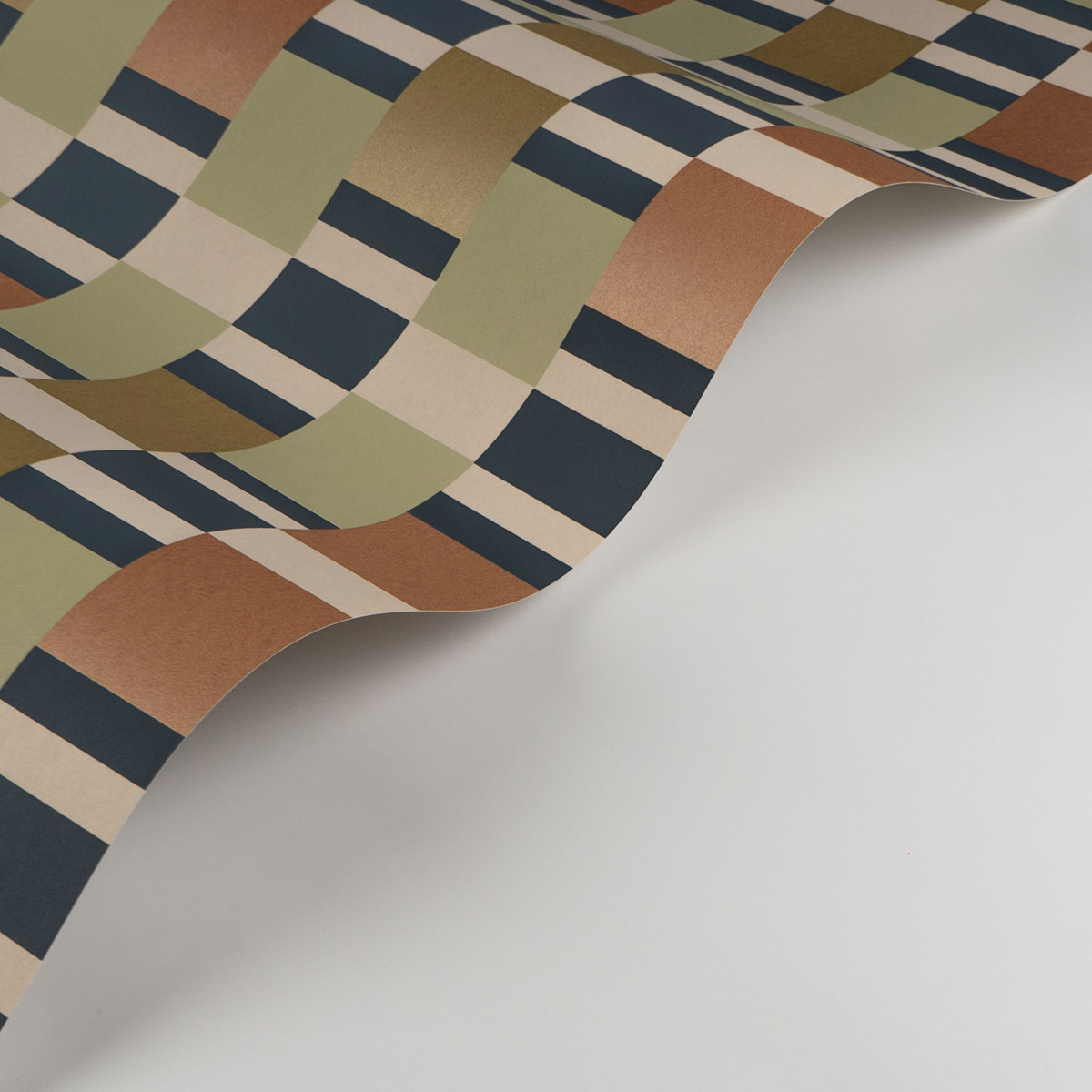Papier peint Rectangle Chess vert ocre - Color Game de Casadéco AMB| Réf. GAME200627202