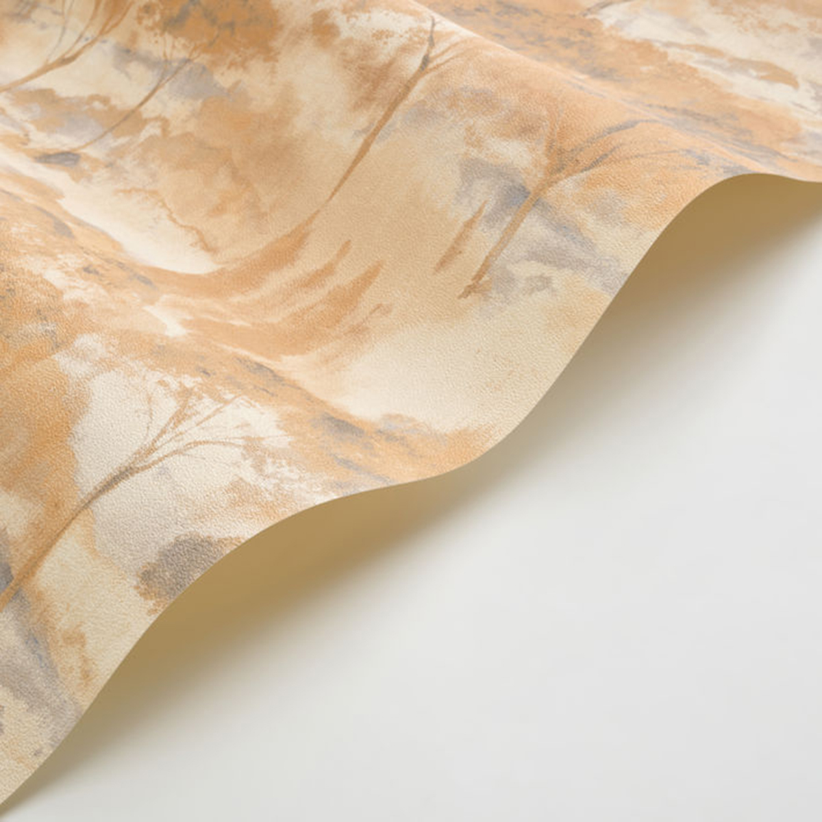 Papier peint Arbre Forêt Sila jaune miel - Riverside 4 de Casadéco AMBV | Réf. RIVI89552446