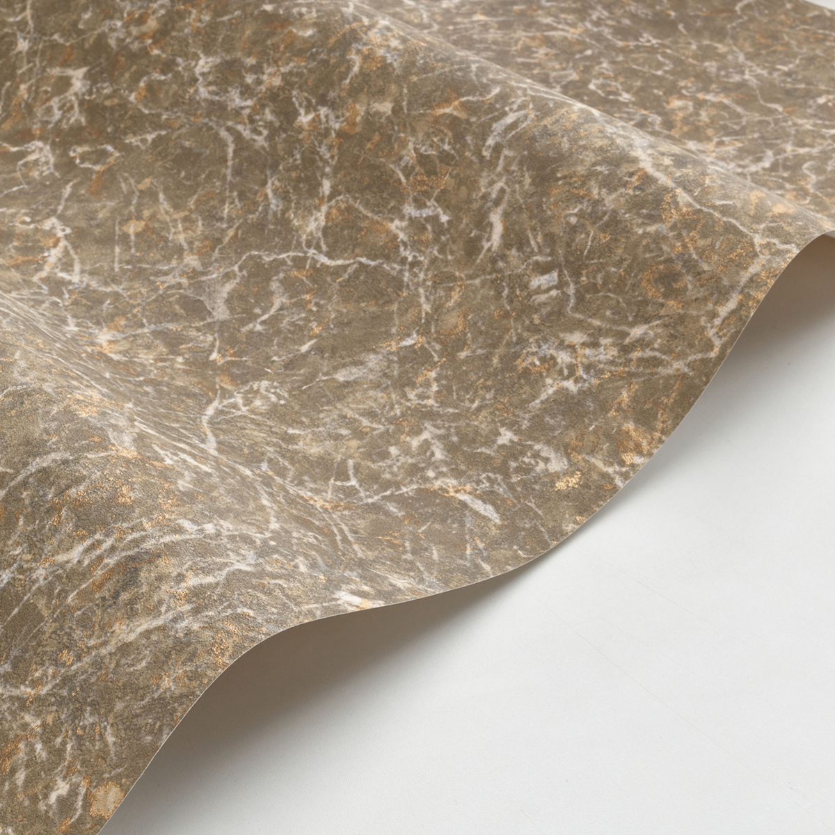 Papier peint Marbre marron doré - Minerals de Casadéco AMBV  | Réf. MNRL88081515