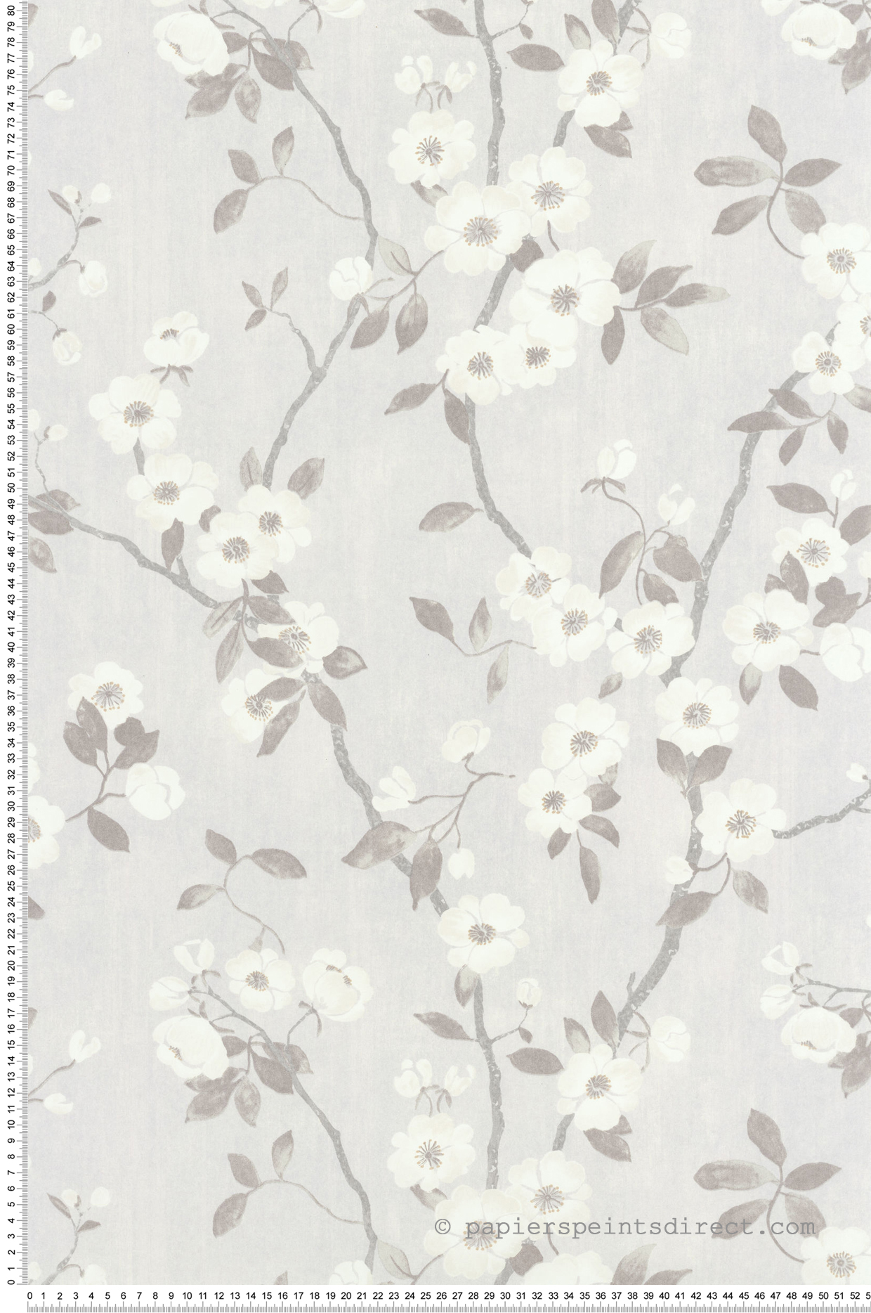 Papier peint Floral Spring Flower gris bleuté - Delicacy de Casadéco | Réf. DELY85399171