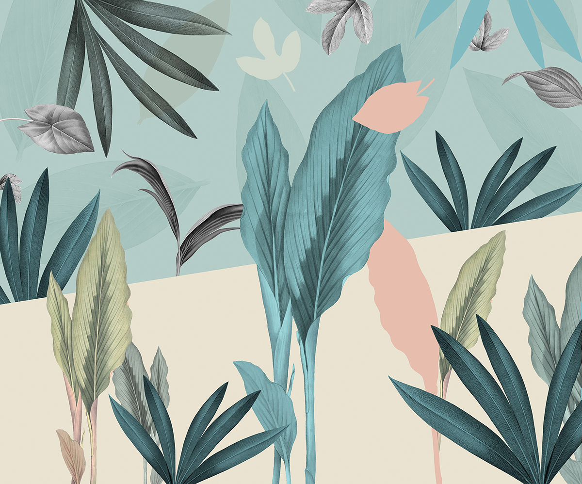 Papier peint panoramique Feuillage Moderne Naïve - Papier peint Komar Le Jardin