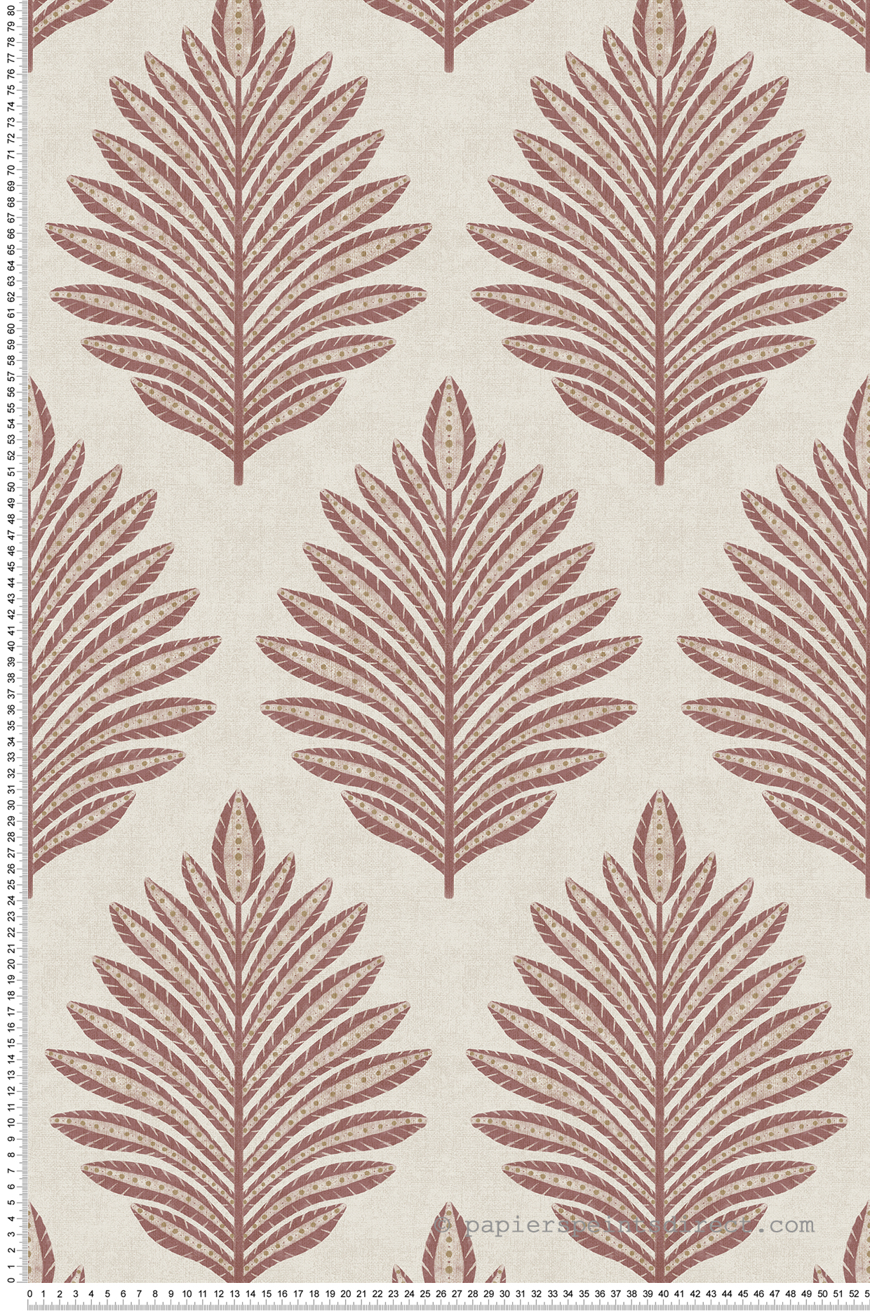 Papier peint Feuilles Palmier terracotta - Aristide de Lutèce | Réf. LTC-3853-4