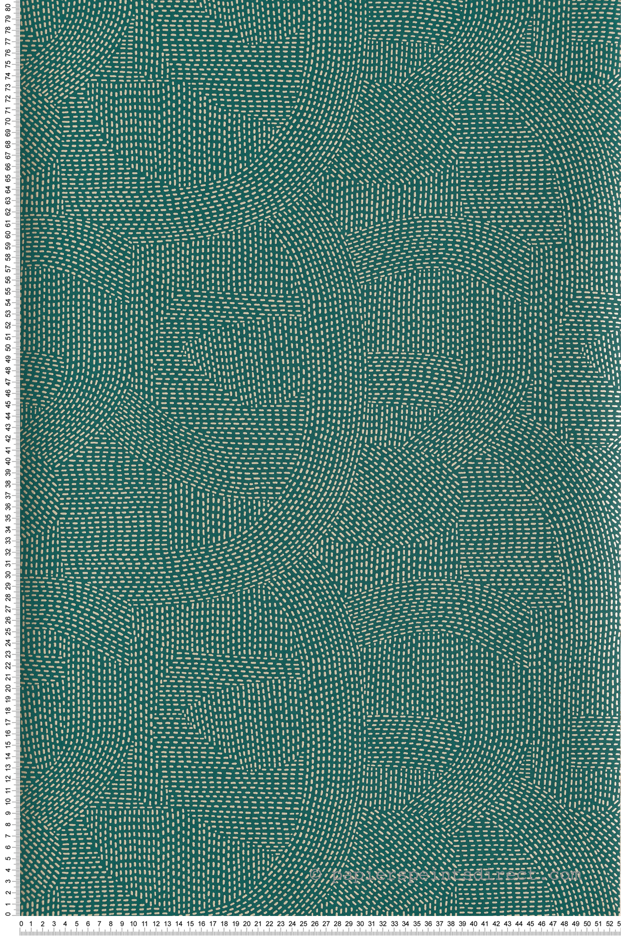 Papier peint Design Franz emeraude - Printemps Viennois de Casamance | Réf. CAS-74790924