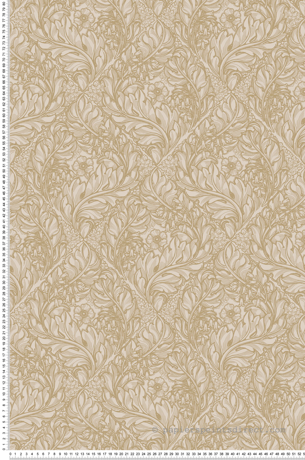 Papier peint Losange Fleuri jaune paille - The Wall Llewelyn-Bowen de Lutèce | Réf. LTC-LB25110