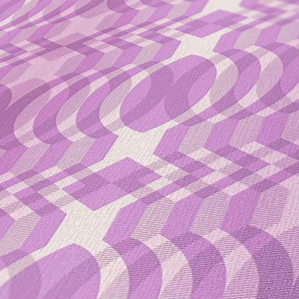 Papier peint Graphique Rétro violet - Retro Chic d'A.S. Création AMB4 | Réf. AS-395343