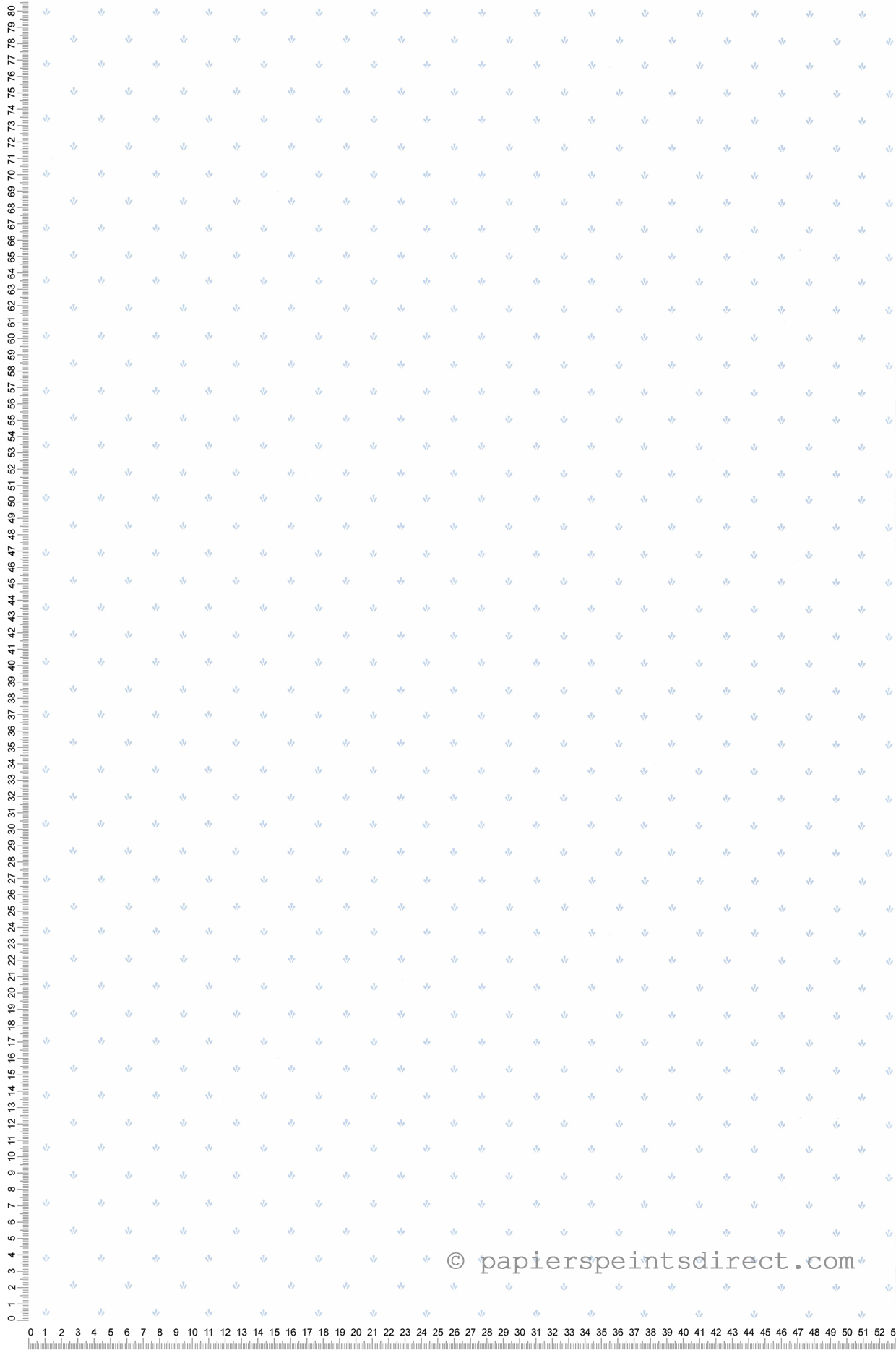 Papier peint Mini Palmette bleu clair - Style Cuisine 3 de Lutèce | Réf. LTC-AB31096