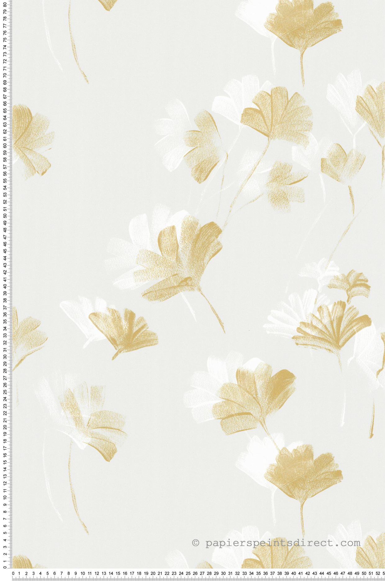 Papier peint Feuilles Ginkgo Craie jaune curry - Poésie de Lutèce | Réf. LTC-51253807