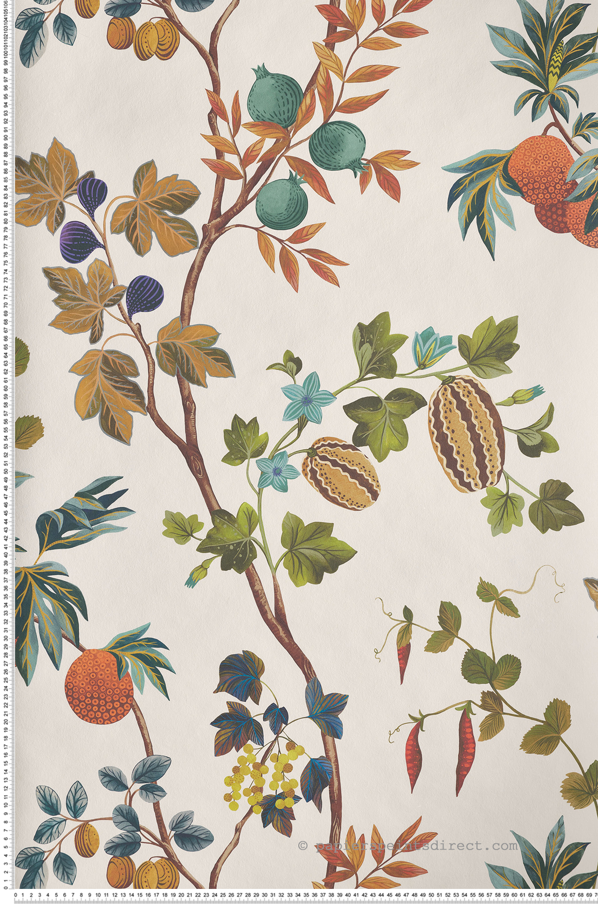 Papier peint Arbre Fruitier Orchard automne écru - Lamorran d'Osborne & Little | Réf. OSB-W7686-01