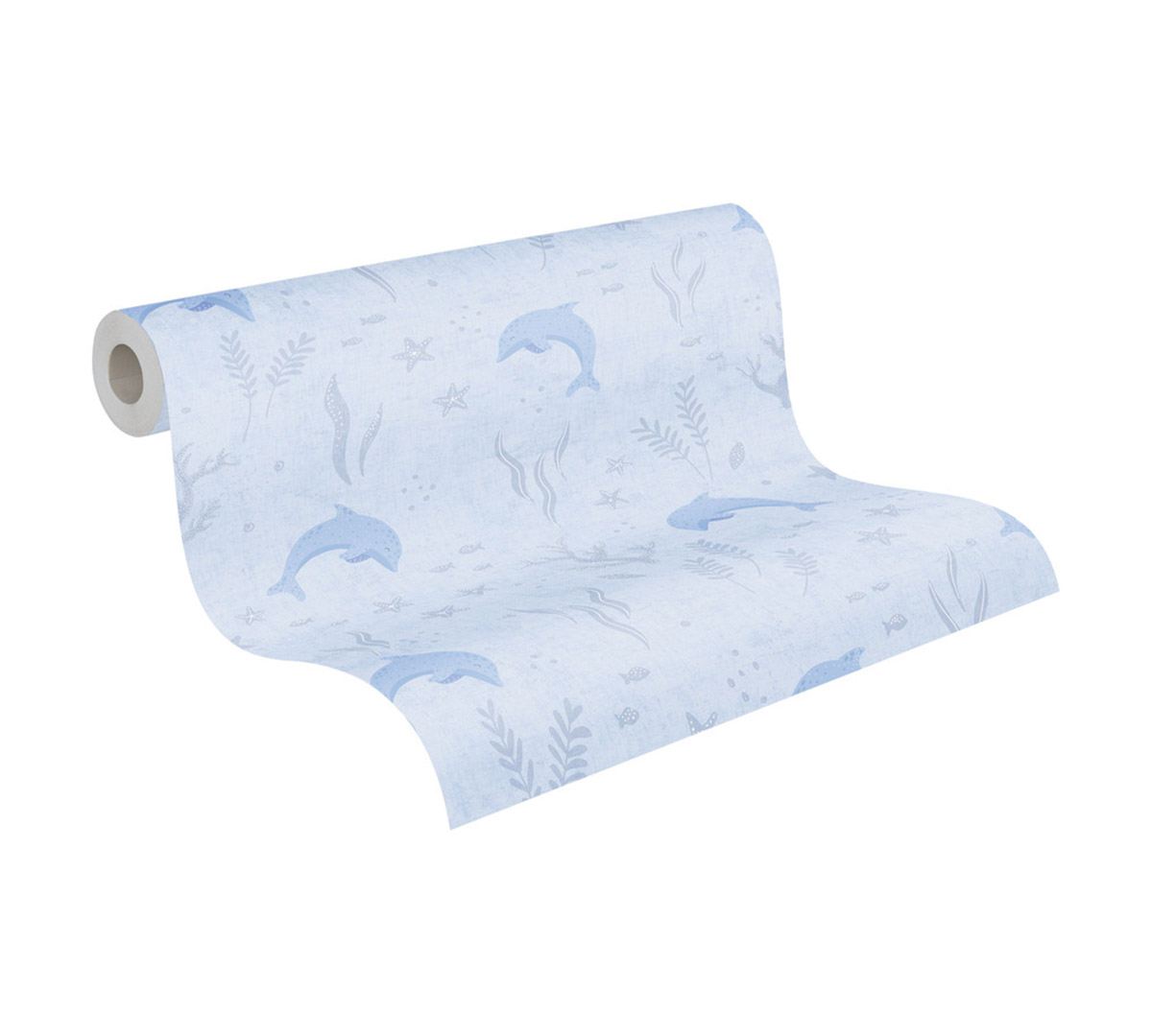 Papier peint Dauphin Marin bleu - Lilly & Luis d'A.S. Création AMB8 | Réf. AS-771321