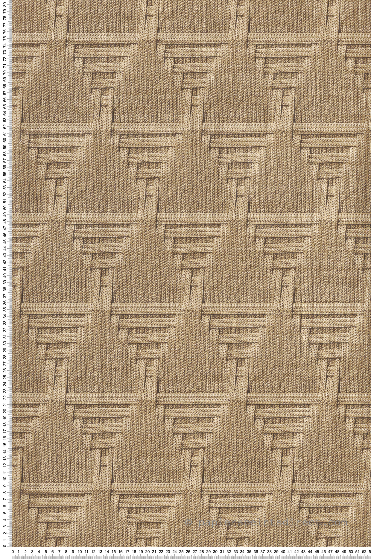 Papier Peint Maille Cordage Triangle beige - Nomade d'Ugépa | Réf. UGP-M68807